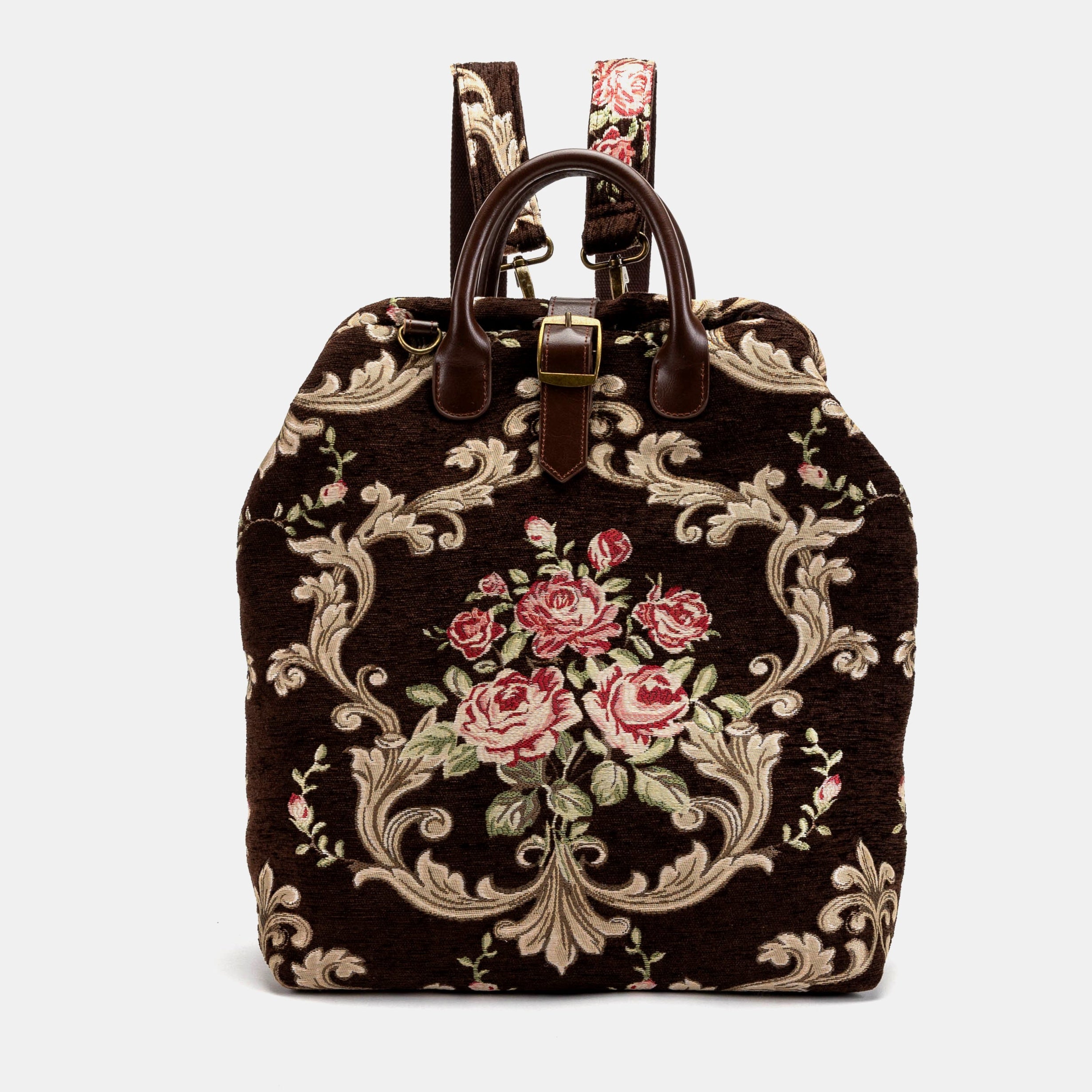 Baroque Garden Brown Carpet Laptop Backpack main