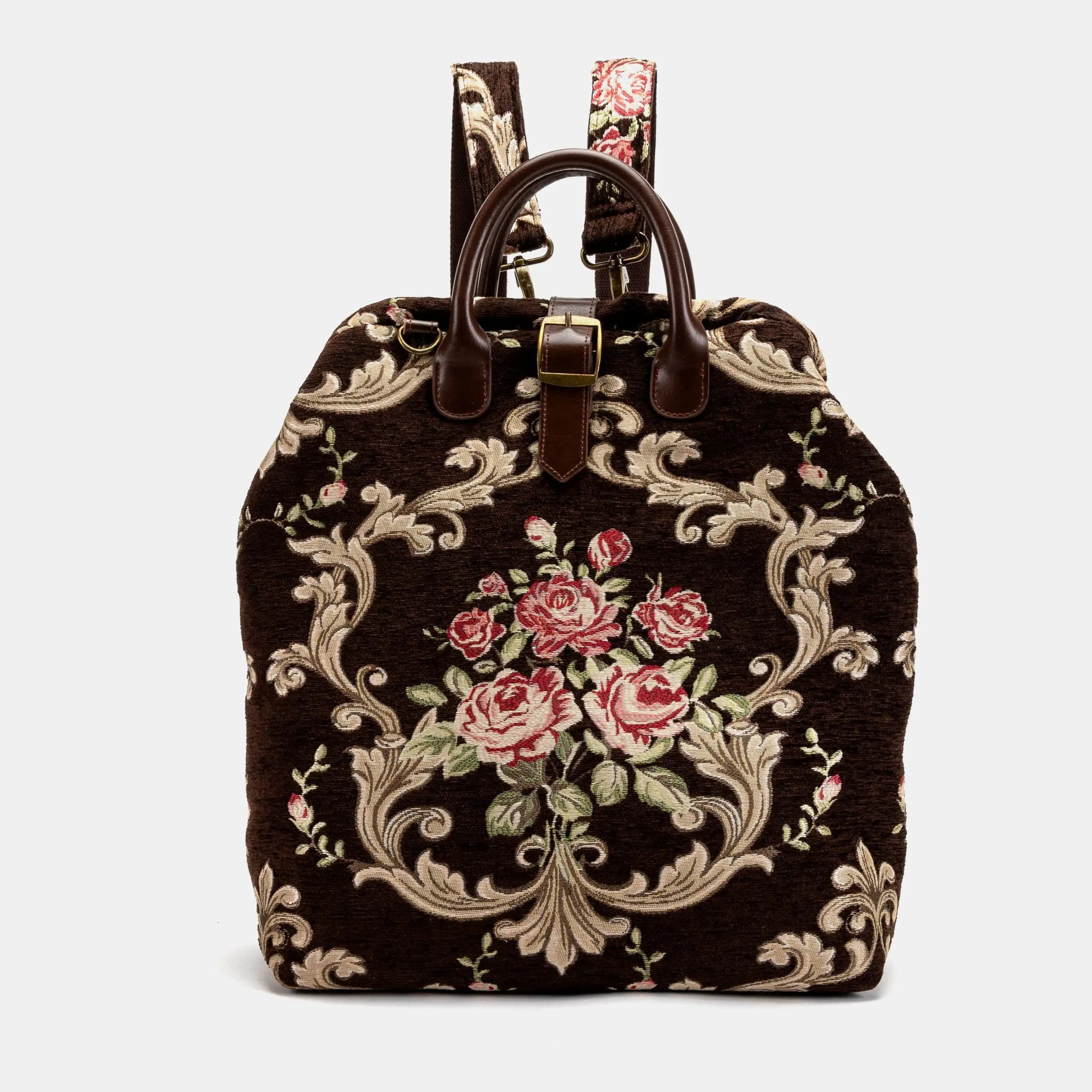 Baroque Garden Brown Carpet Laptop Backpack Carpetbag of America main