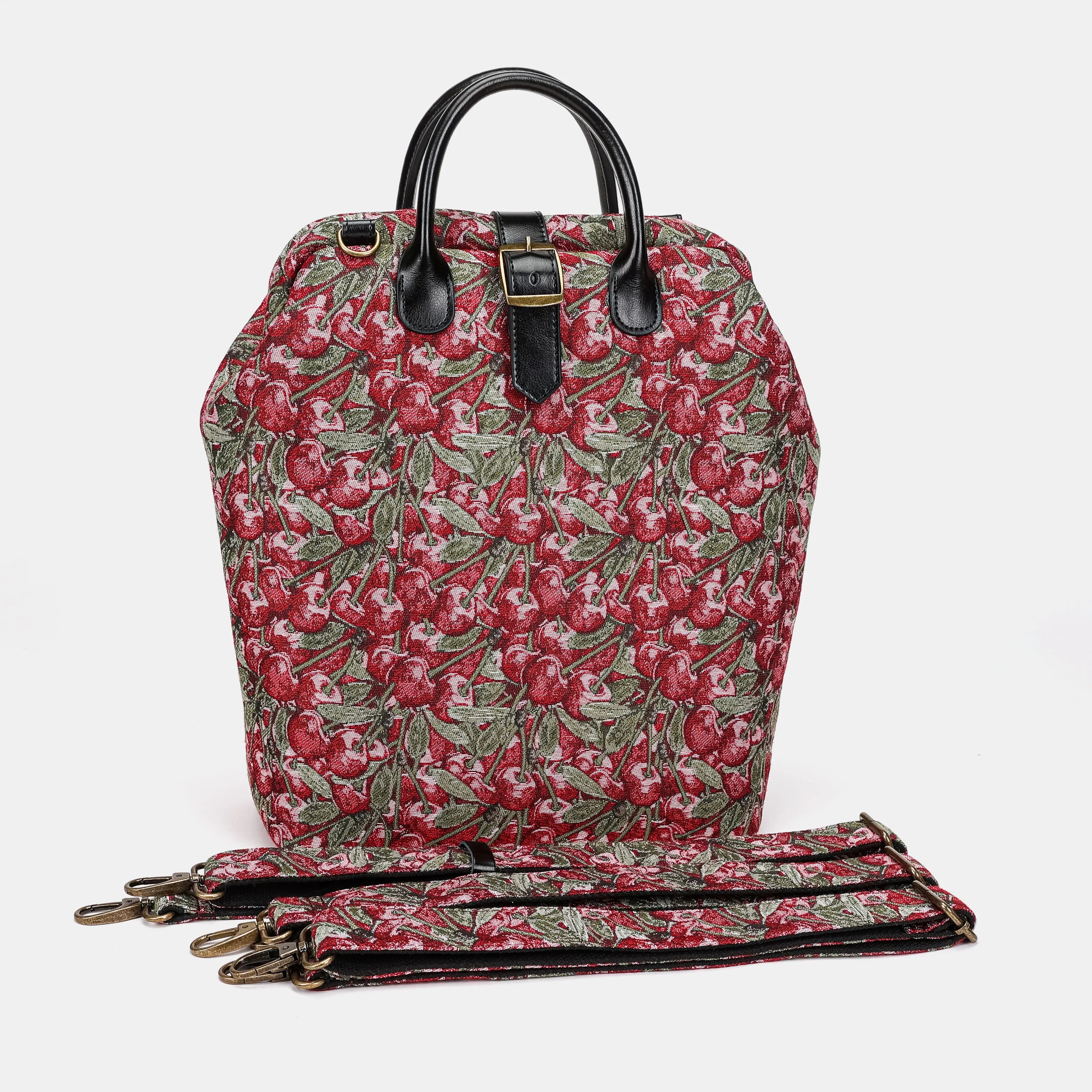 Cherry Cascade Carpet Laptop Backpack of America with straps