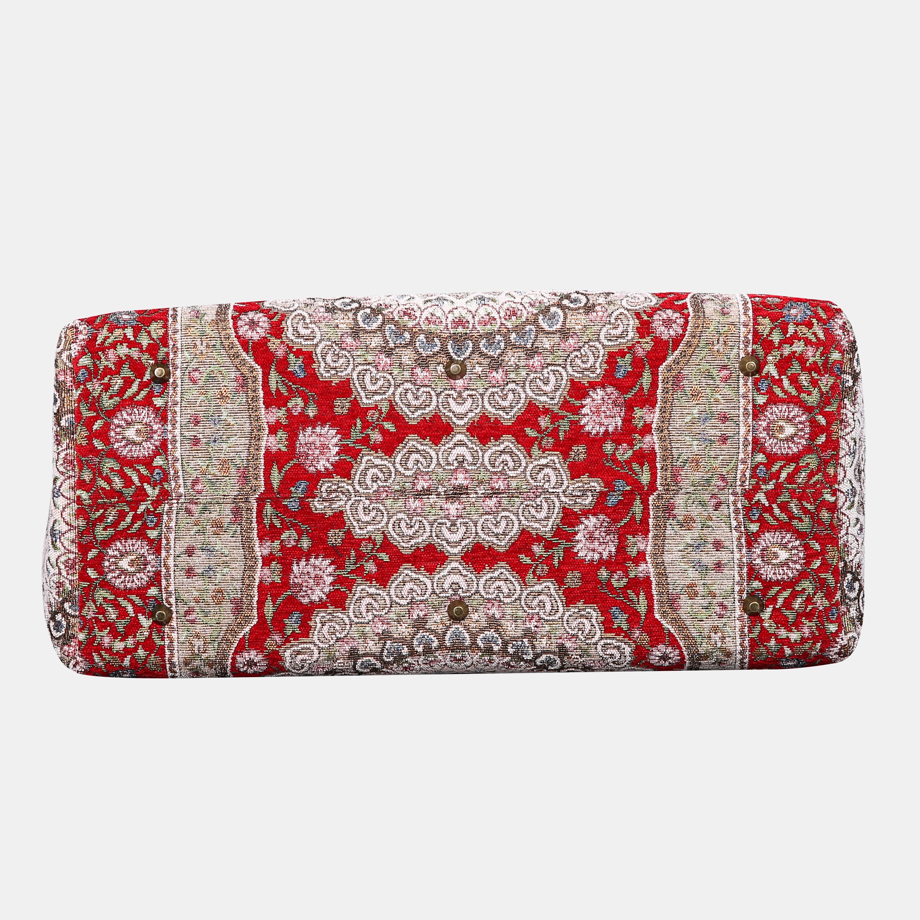 Oriental Red Large Carpetbag MCW Handmade-4