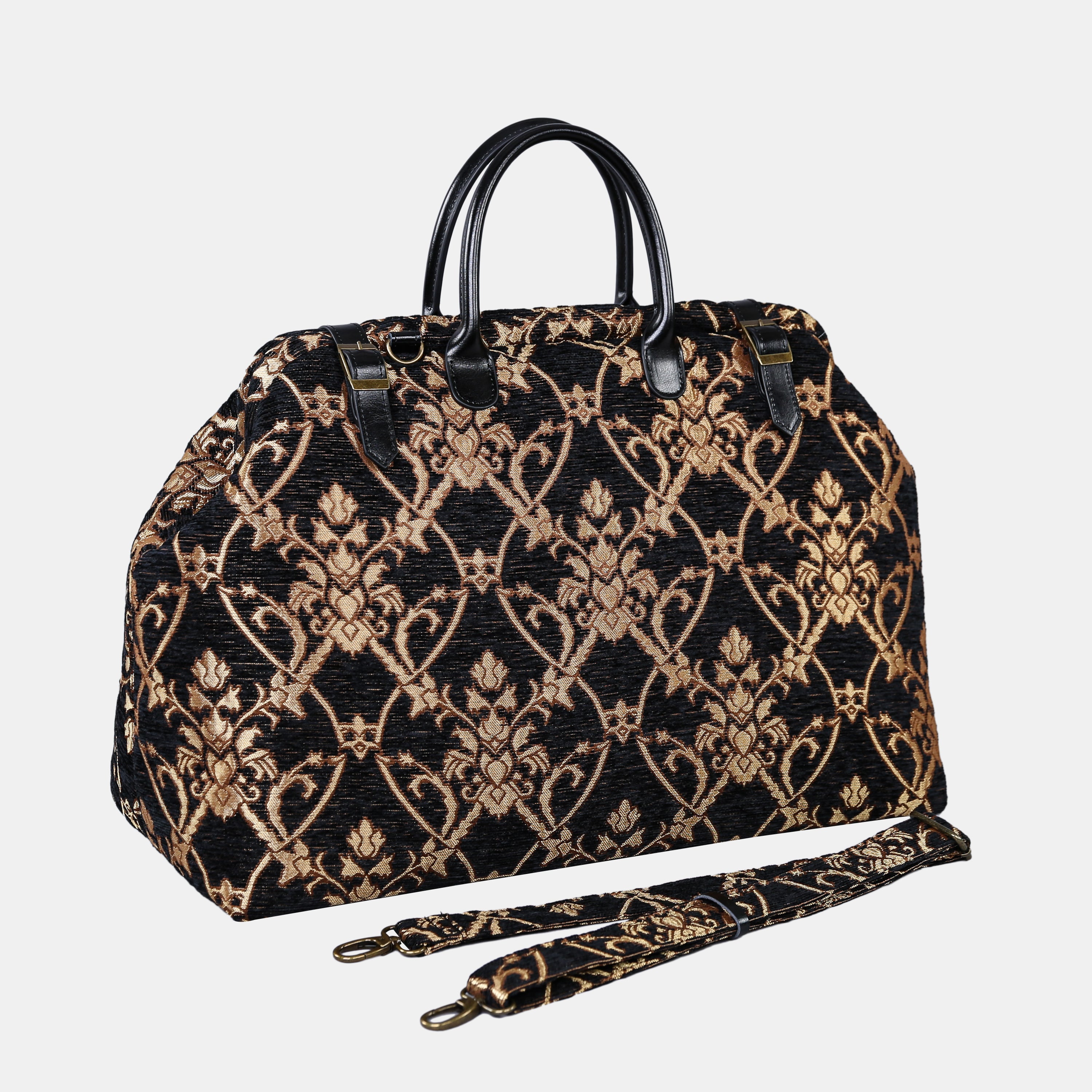 CARNABY Black Large Carpetbag  MCW Handmade-1