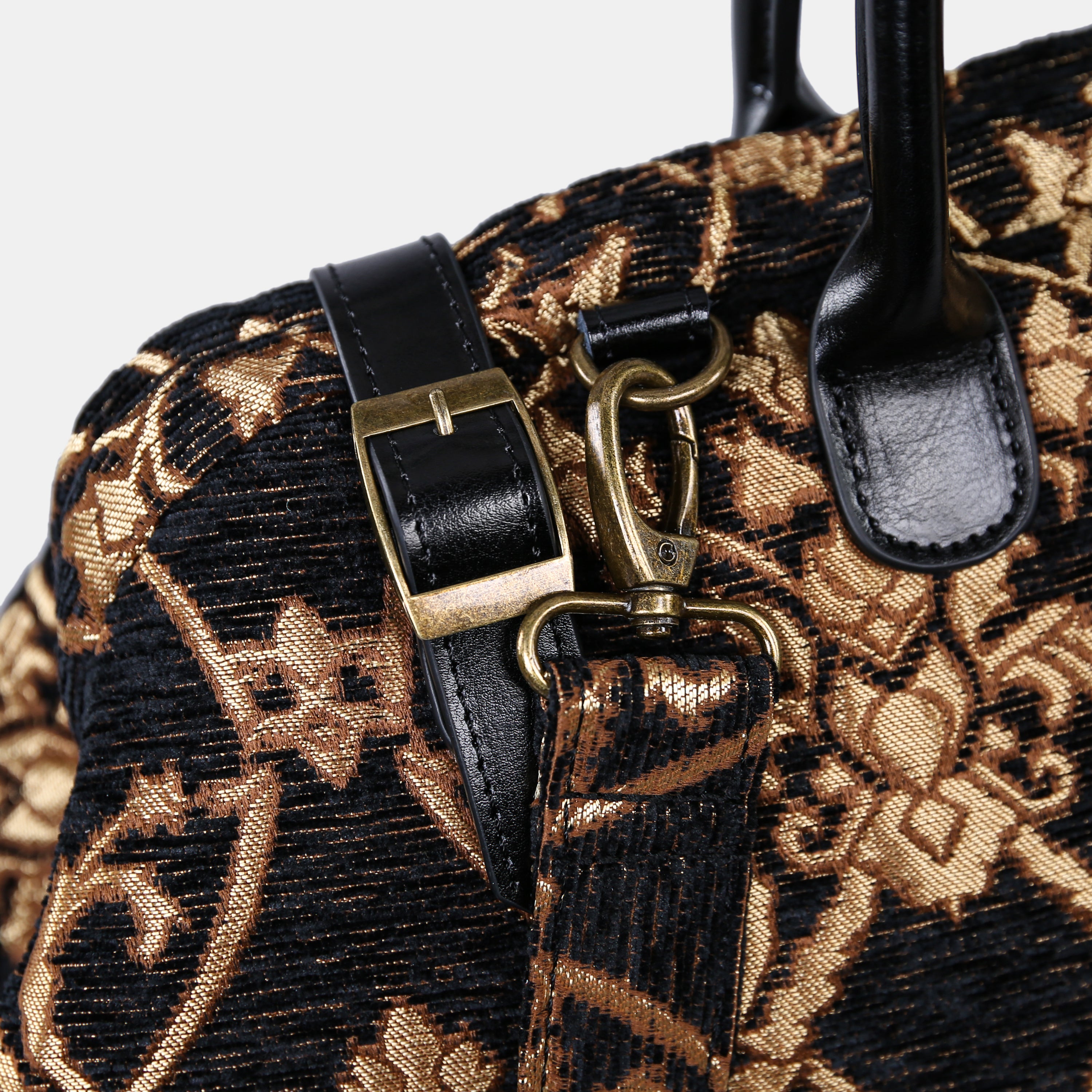 CARNABY Black Large Carpetbag  MCW Handmade-7