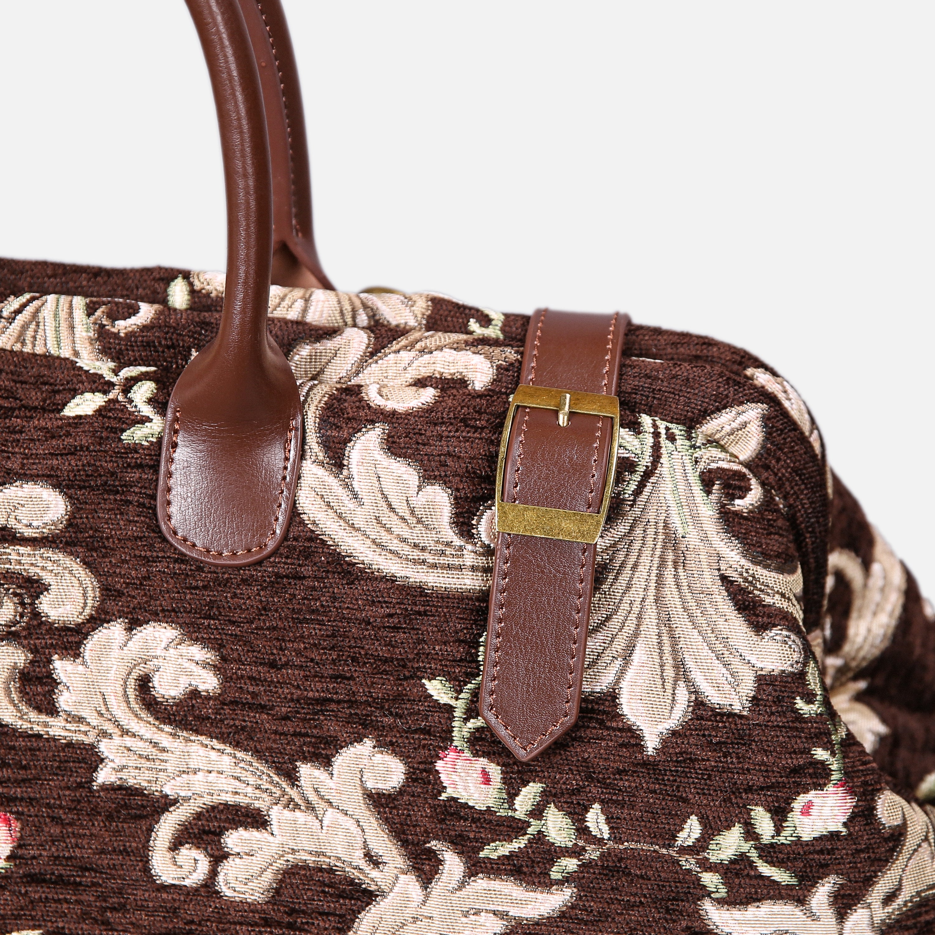 Baroque Garden Brown Large Carpetbag MCW Handmade-3