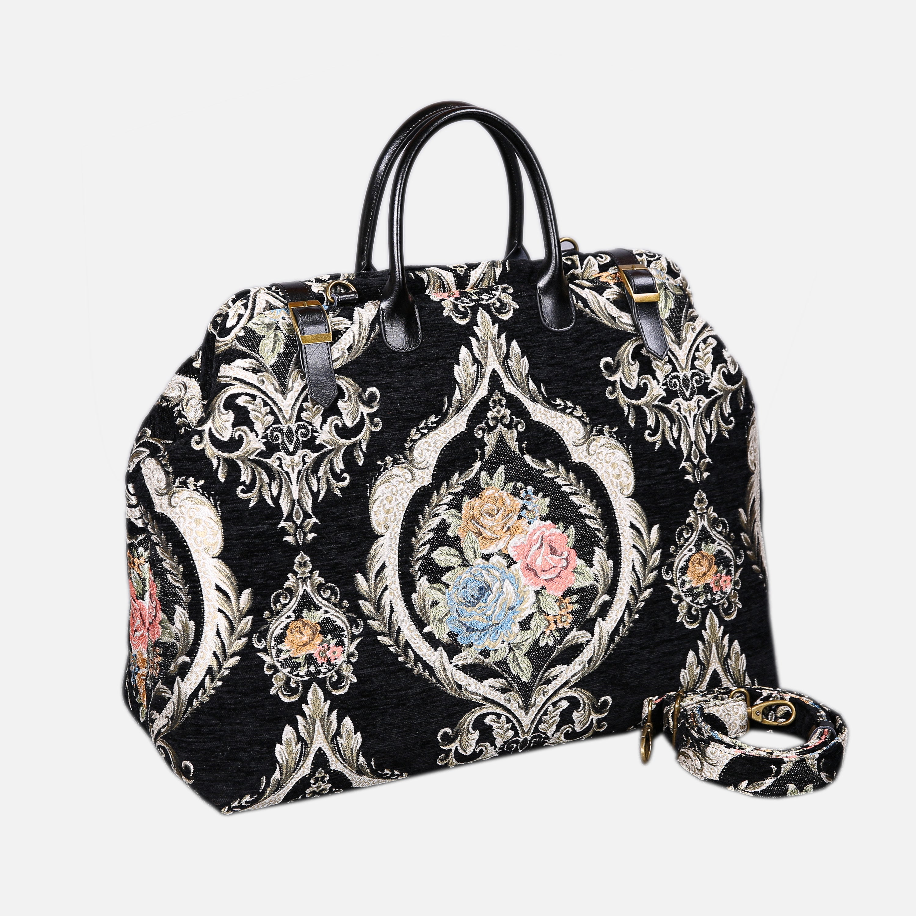 Eternal Elegance Blk Large Carpetbag MCW Handmade-1