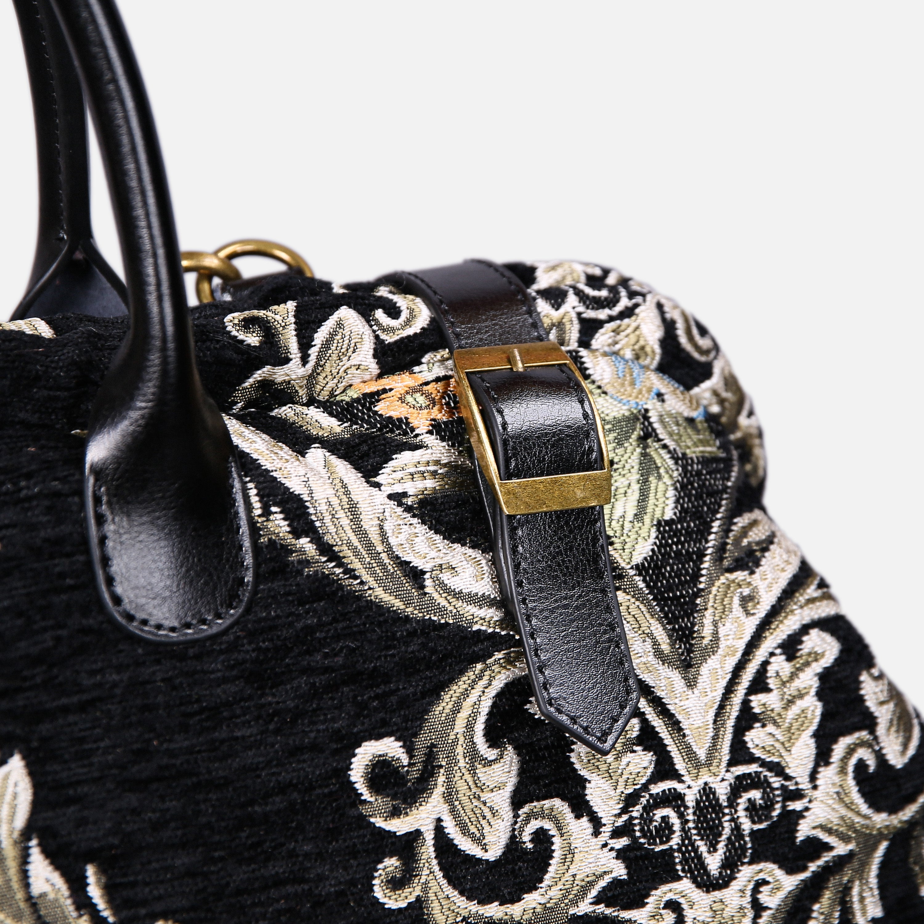 Eternal Elegance Blk Large Carpetbag MCW Handmade-3