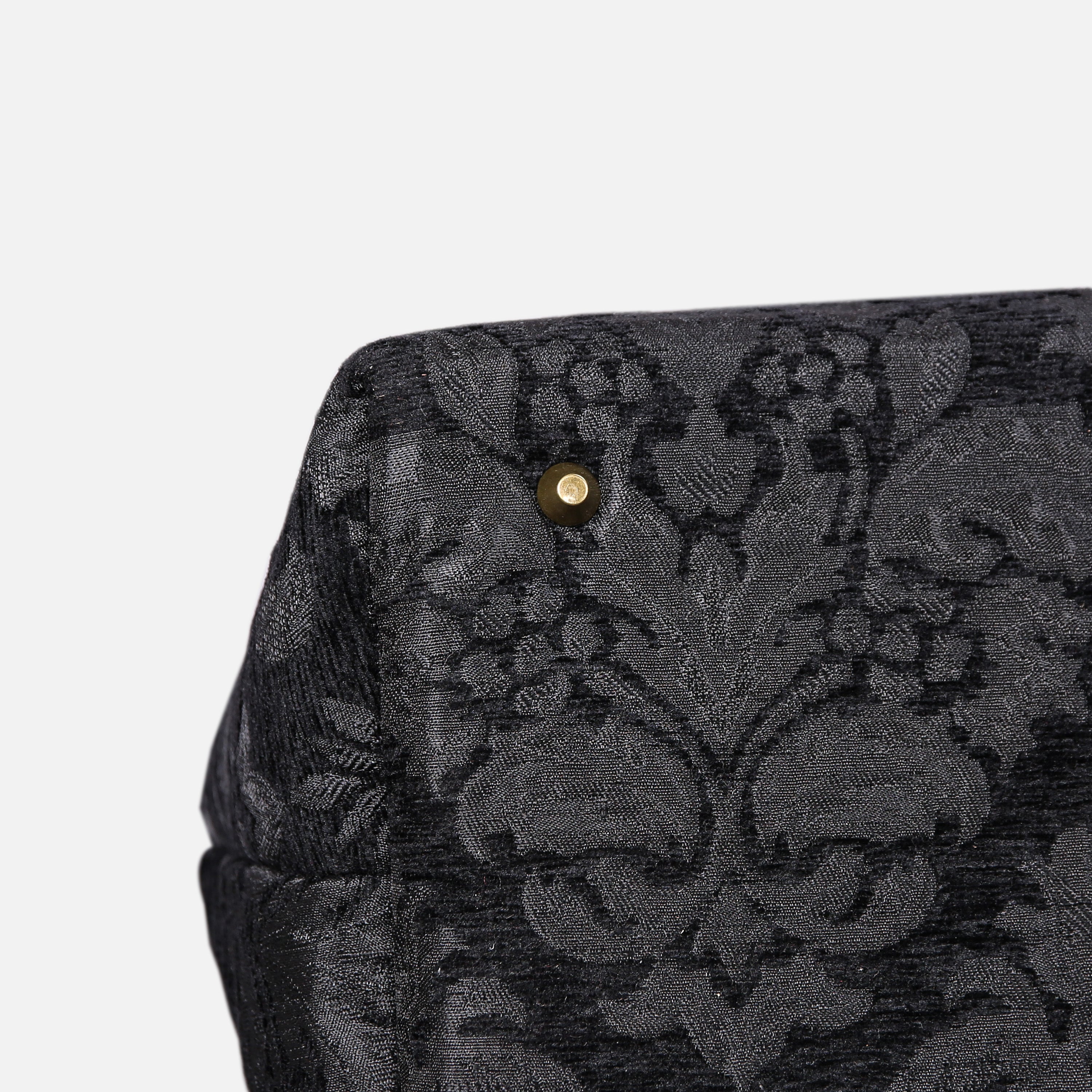 Victorian Blossom BLK/BLK Large Carpetbag MCW Handmade-4