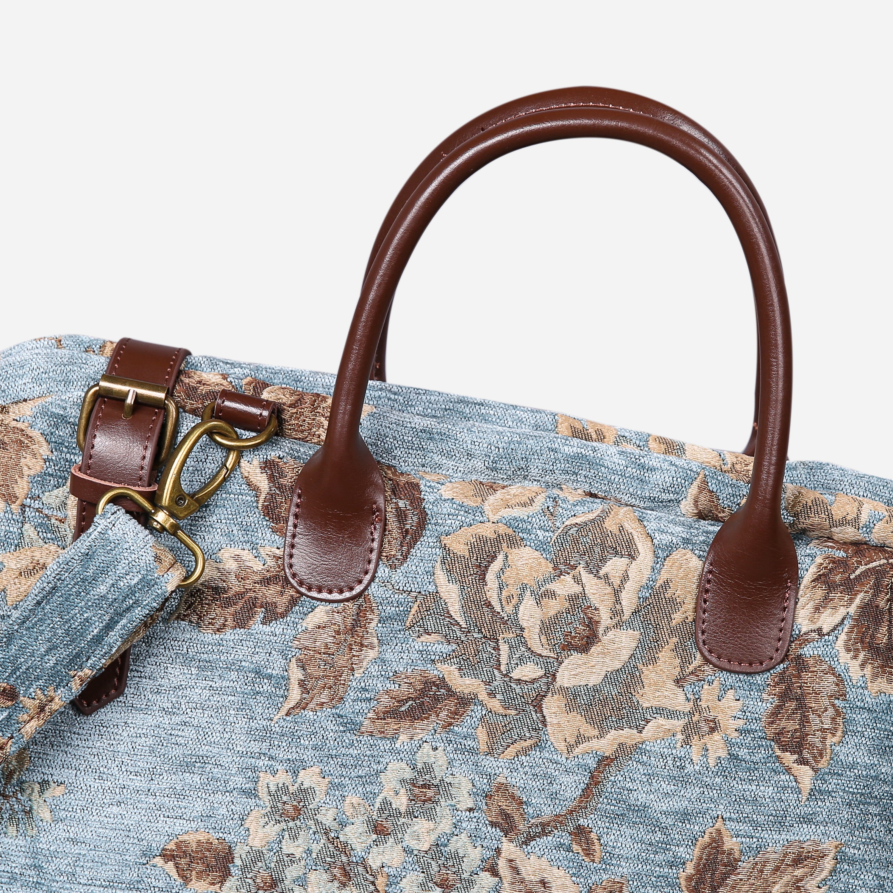 Floral Mint Large Carpetbag MCW Handmade-4