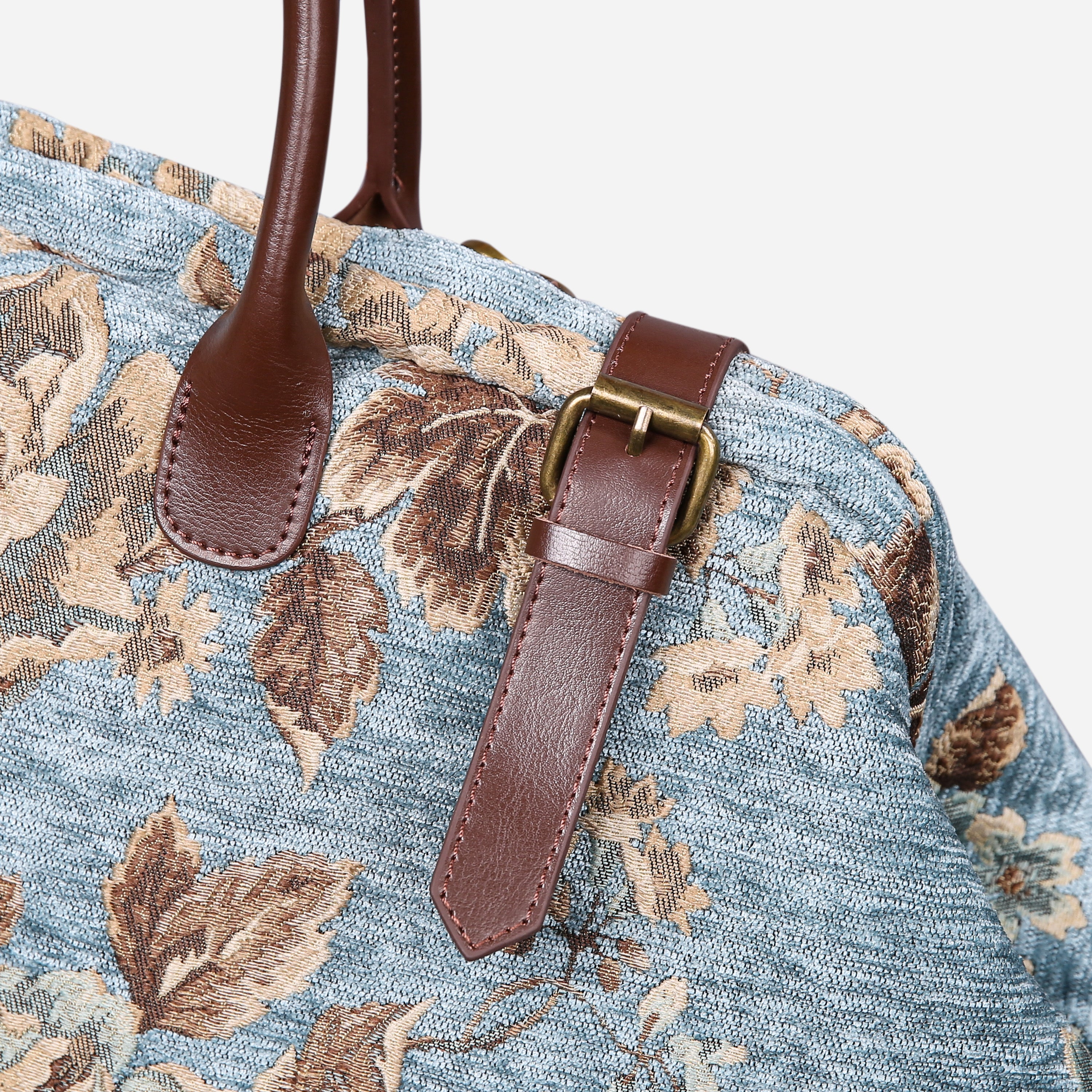 Floral Mint Large Carpetbag MCW Handmade-5