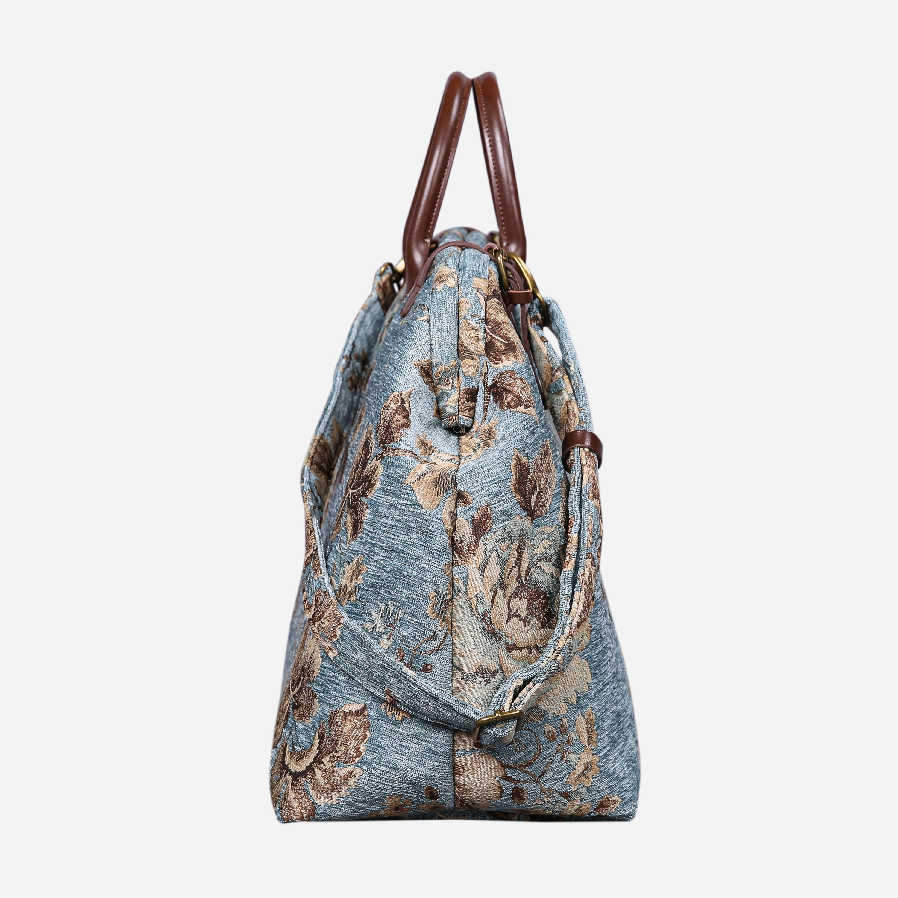 Floral Mint Large Carpetbag MCW Handmade-2