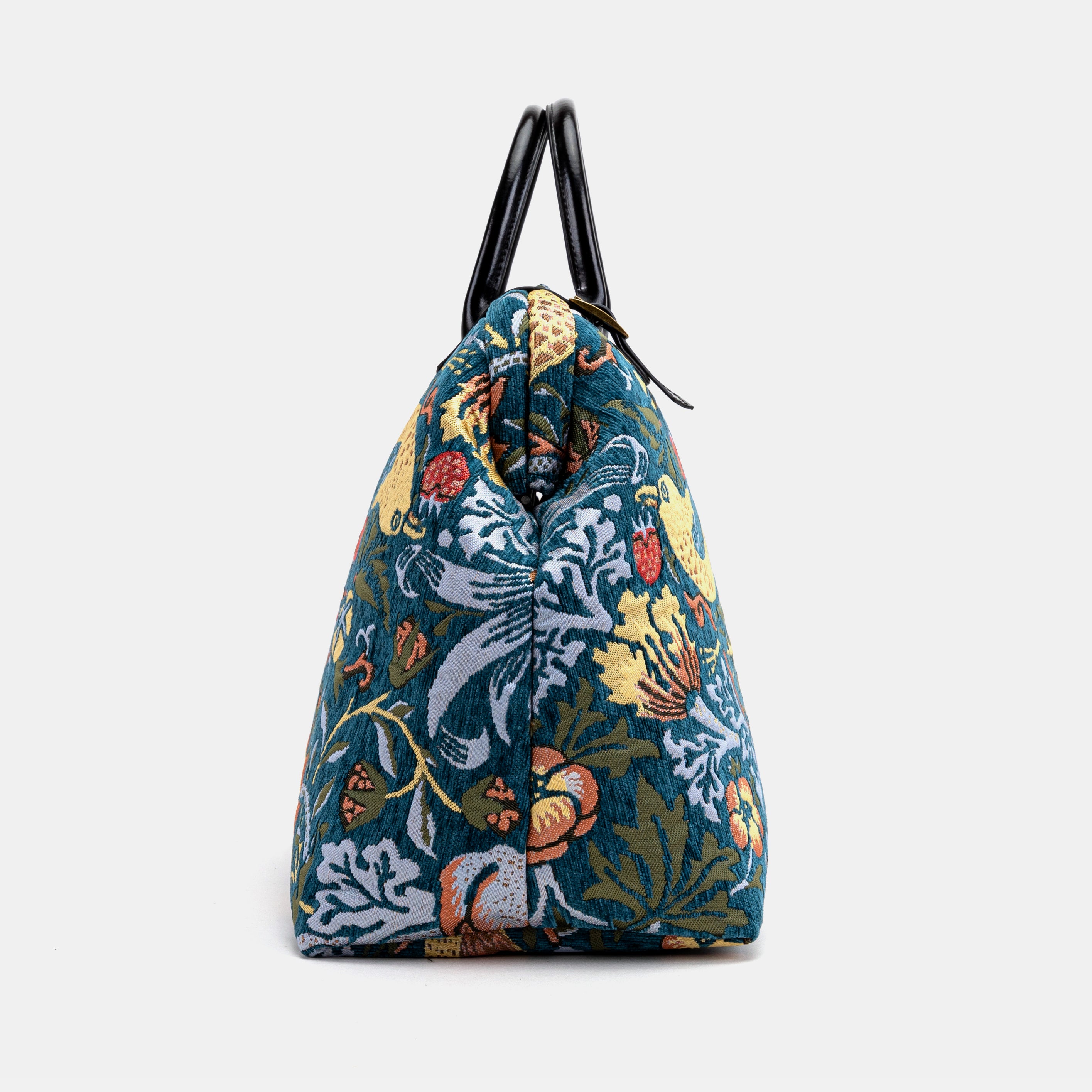 William Morris Strawberry Thief Large Carpetbag Of America side