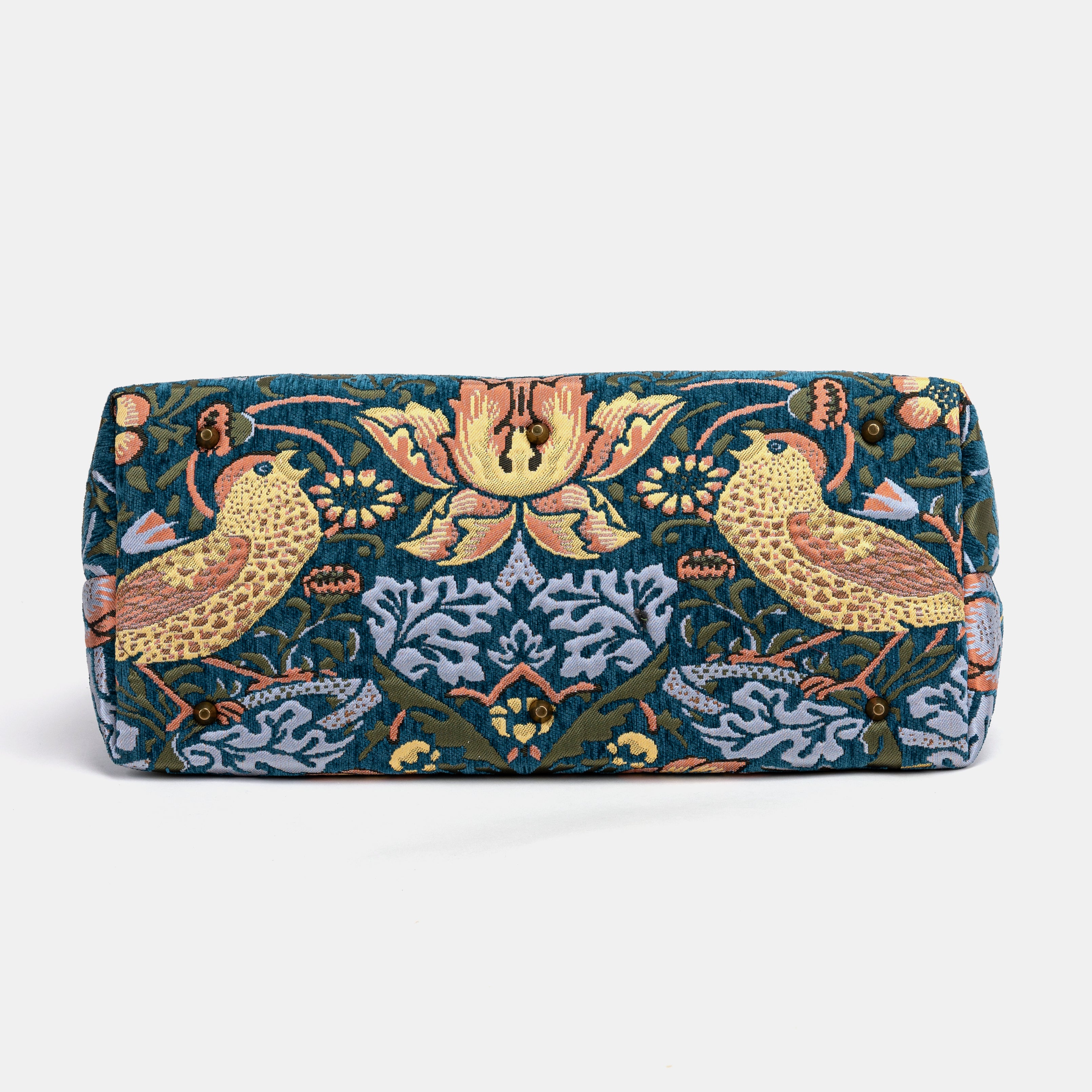 William Morris Strawberry Thief Large Carpetbag Of America bottom