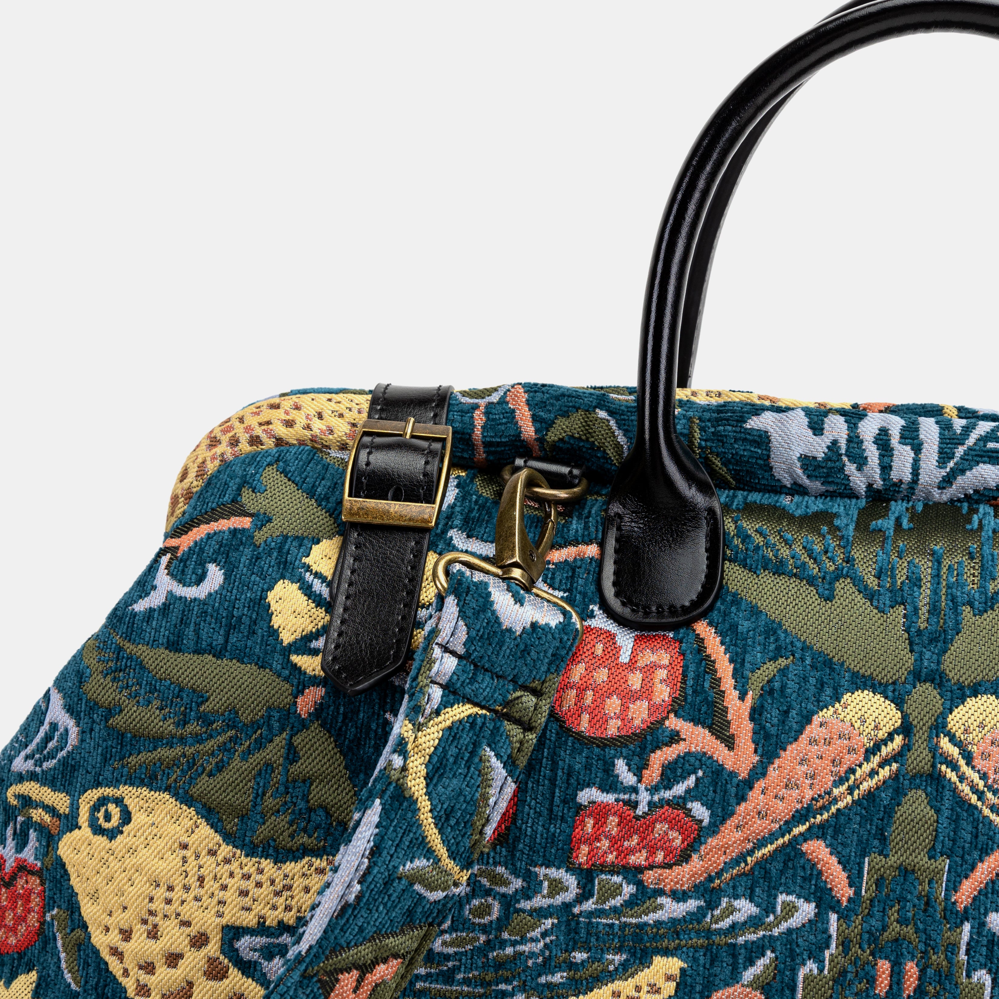 William Morris Strawberry Thief Large Carpetbag Of America detail