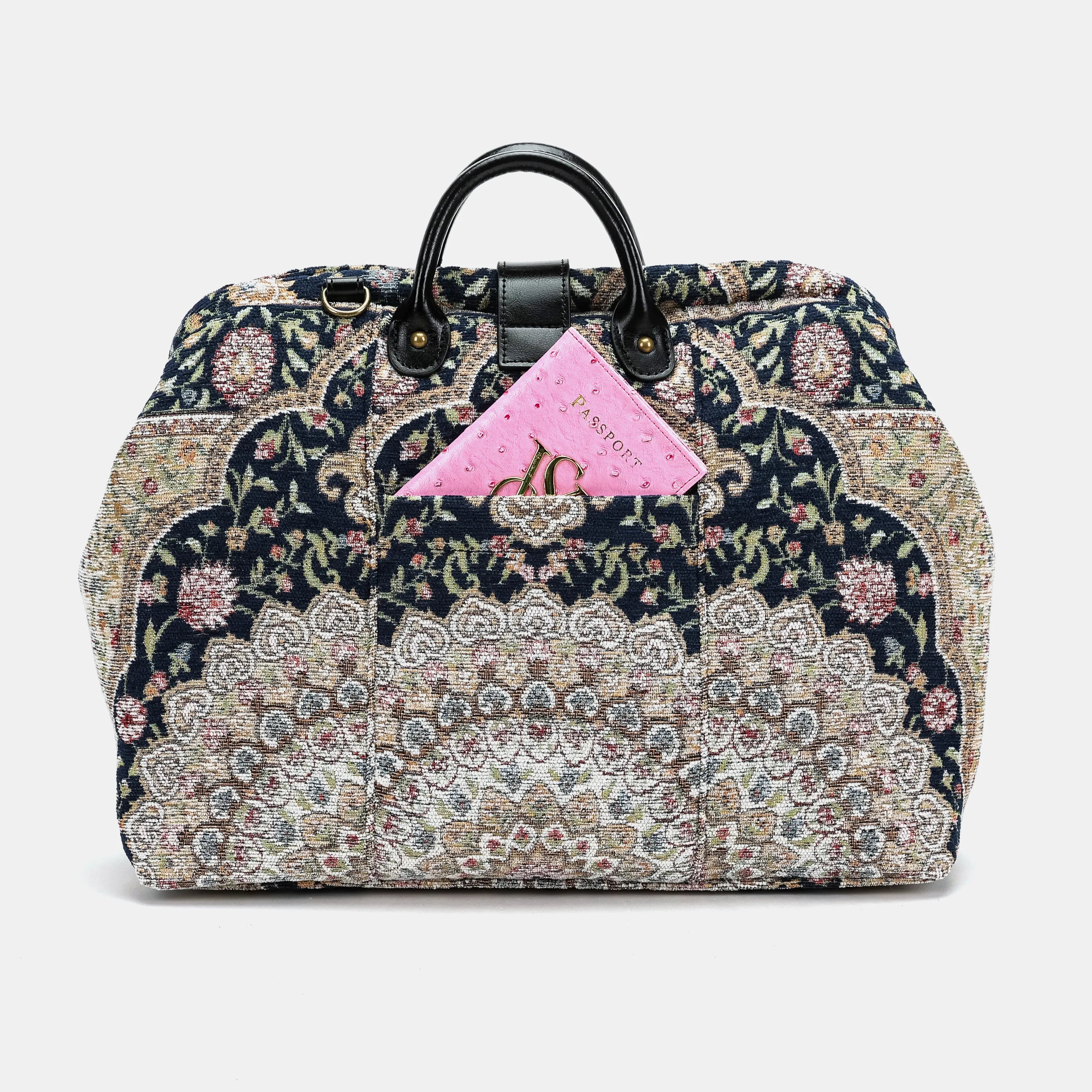 Oriental Navy Carpetbag of America back
