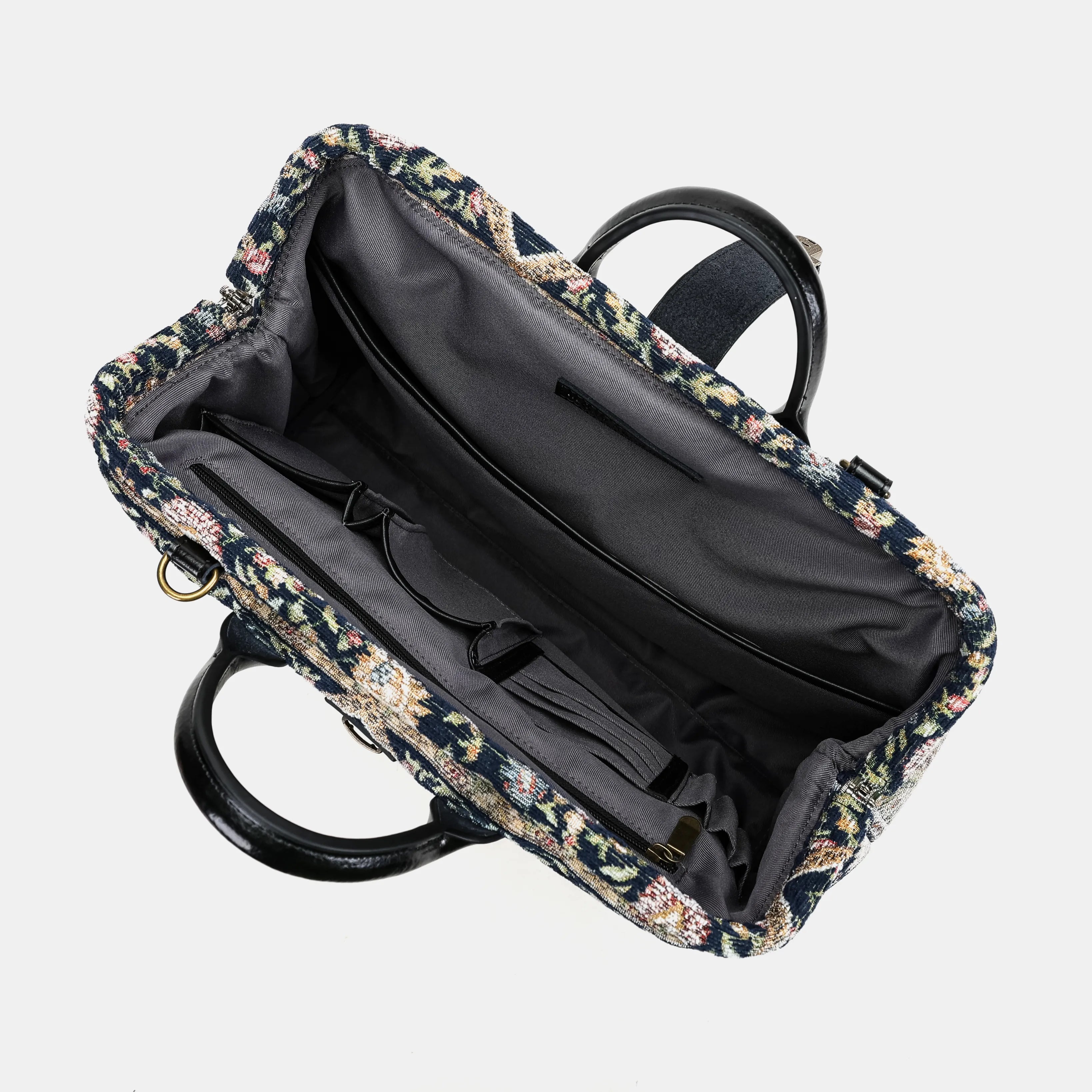 Oriental Navy Carpetbag of America opening