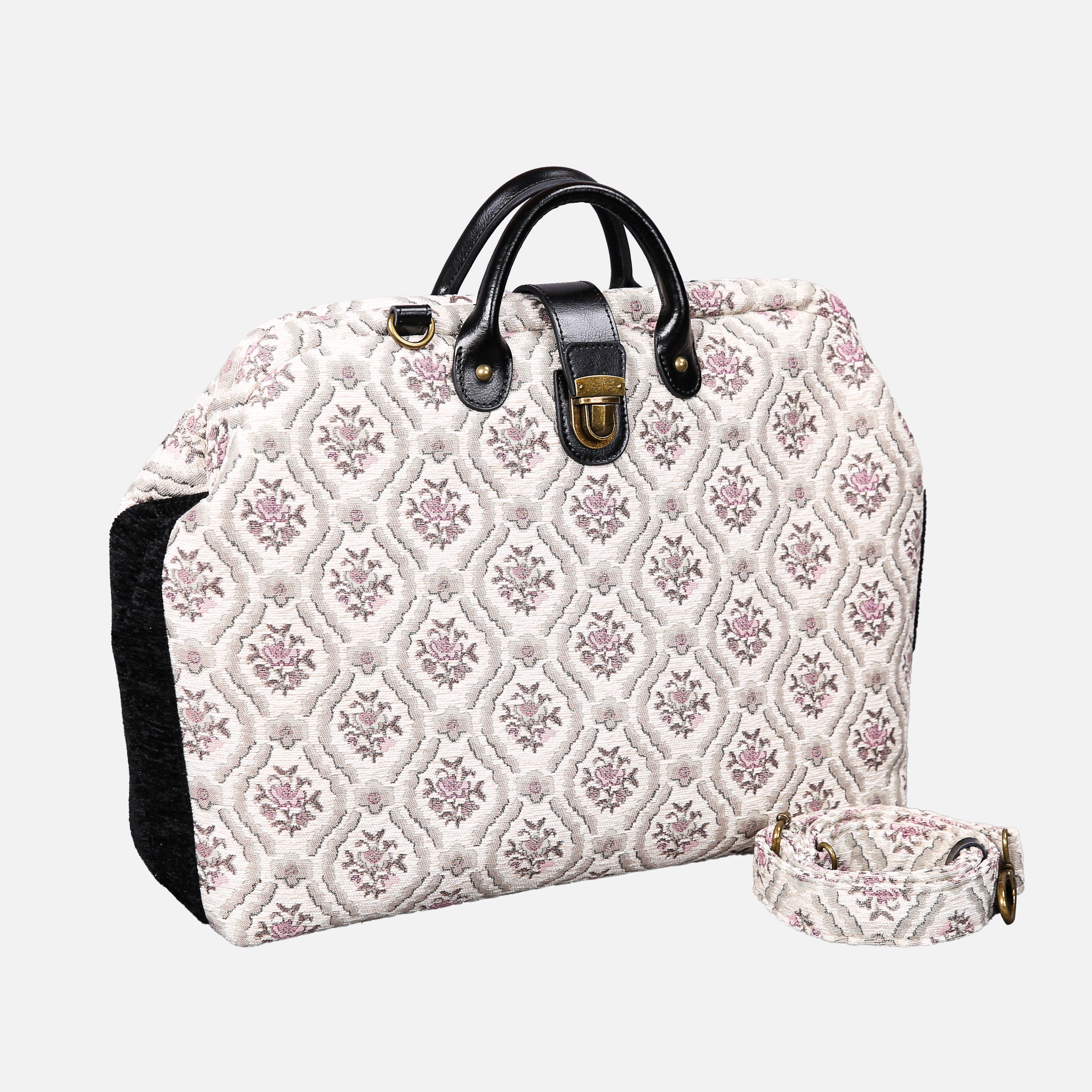 Traditional Cream carpet bag MCW Handmade-1