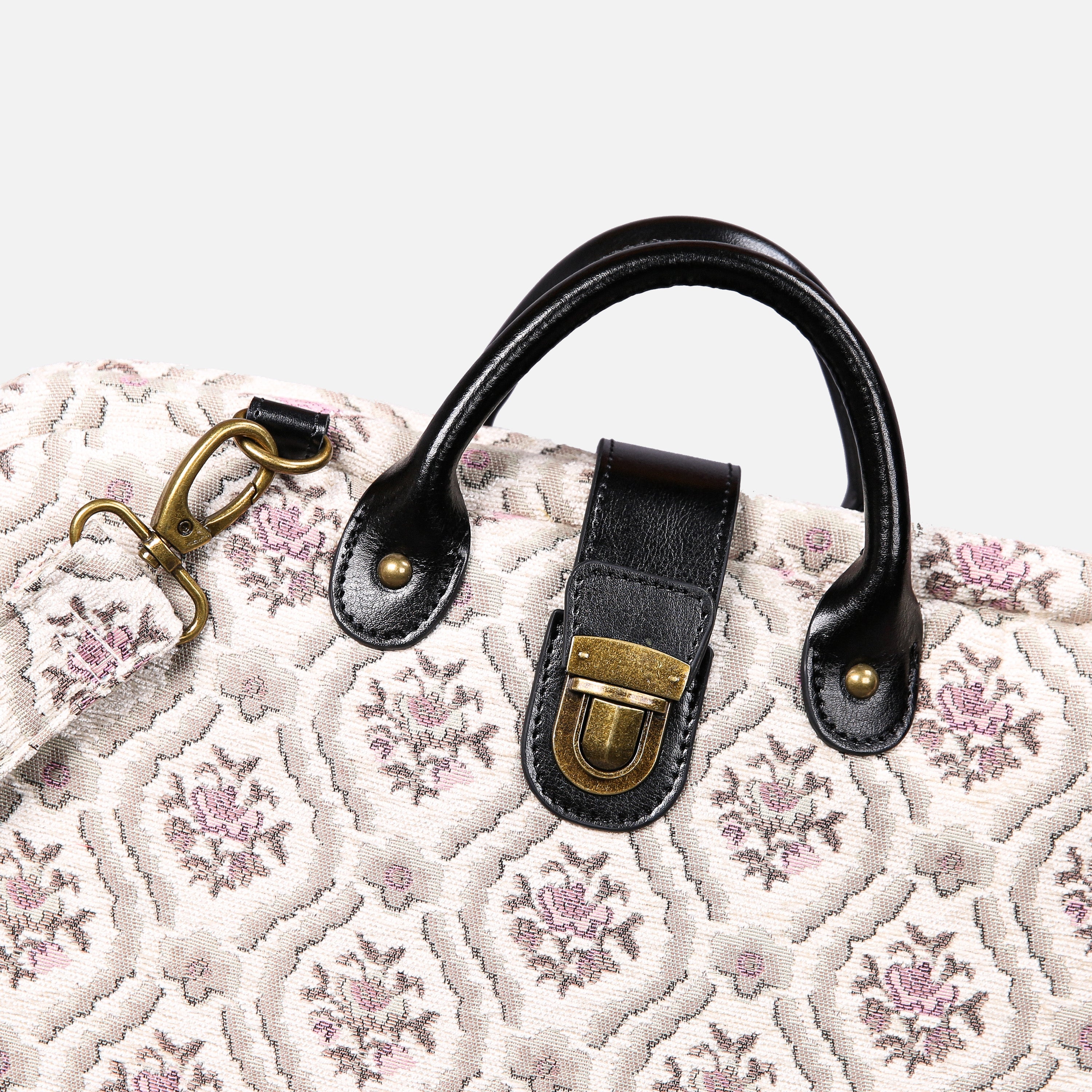 Traditional Cream carpet bag MCW Handmade-5
