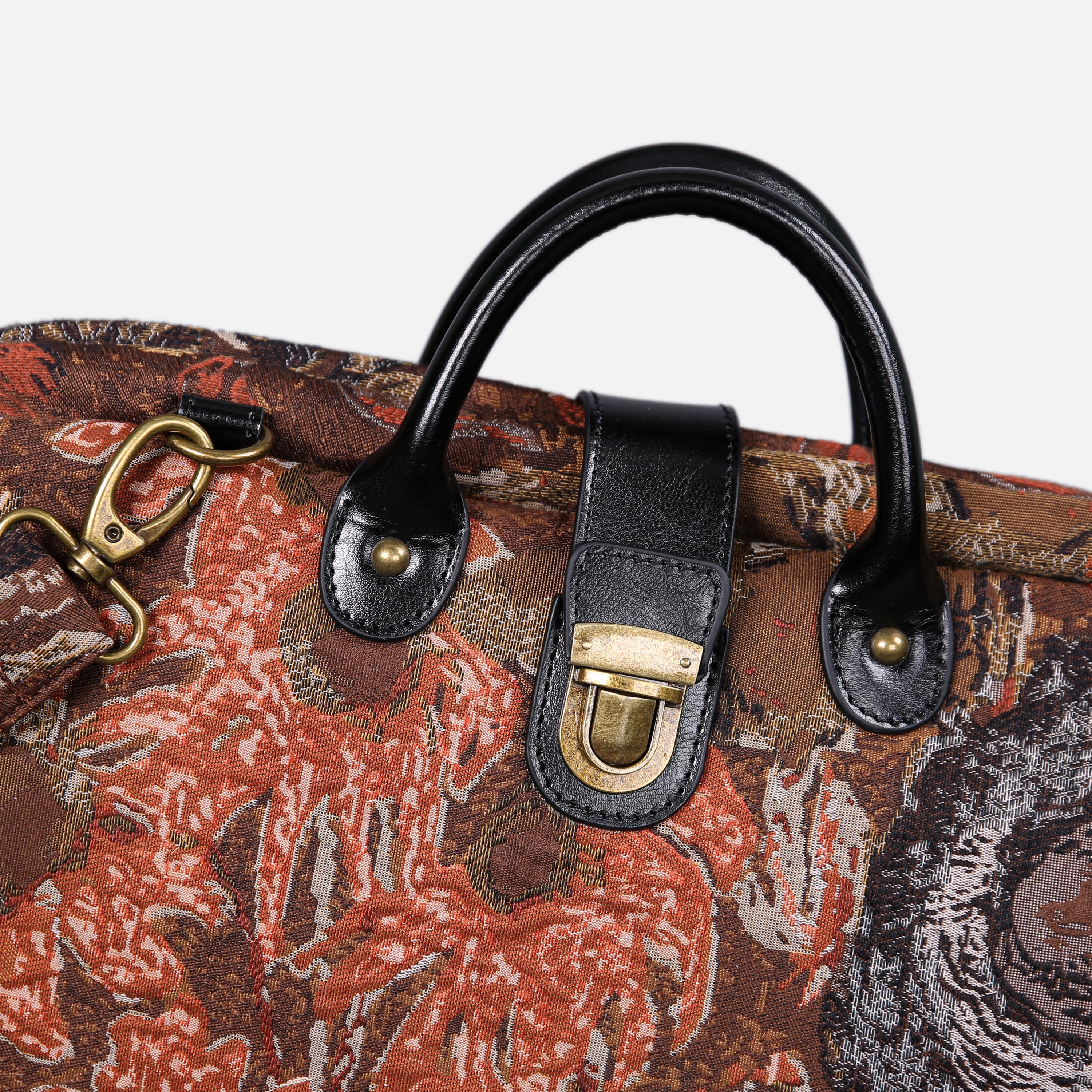 Abstract Brown carpet bag MCW Handmade-5