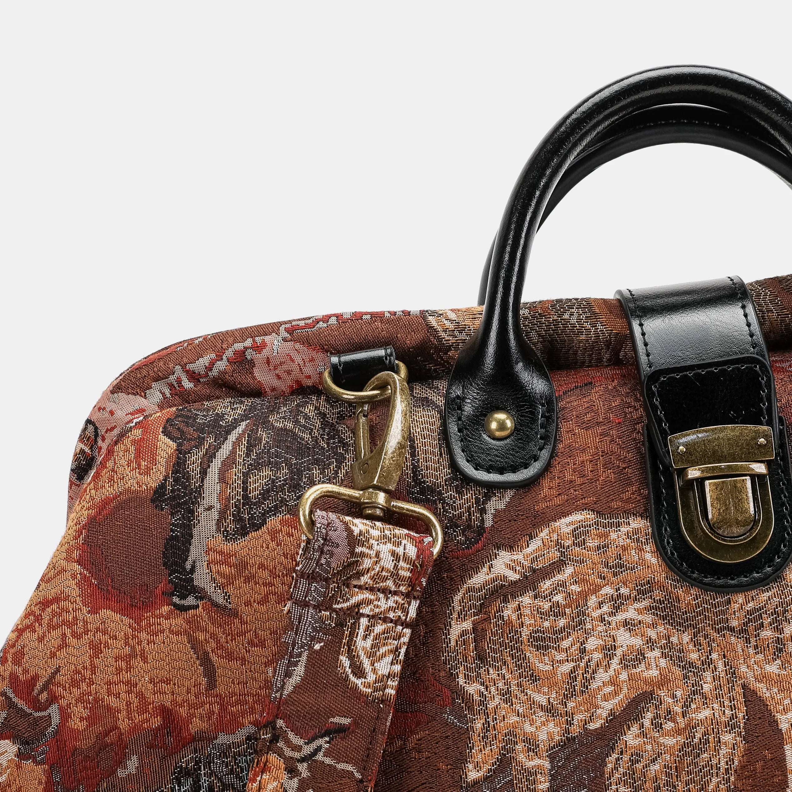 Abstract Brown Laptop Work Bag of American detail