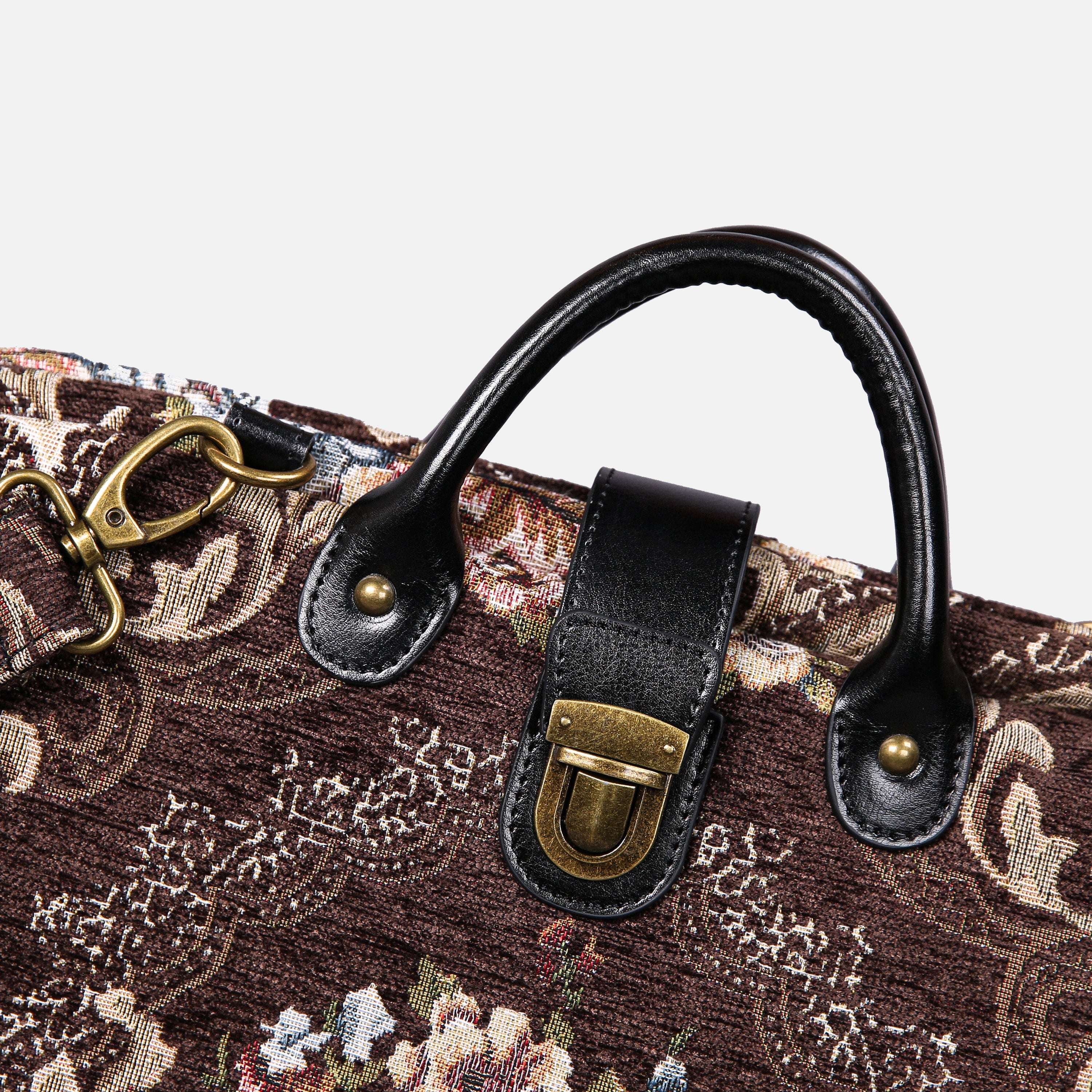 Floral Brown Color carpet bag MCW Handmade-5