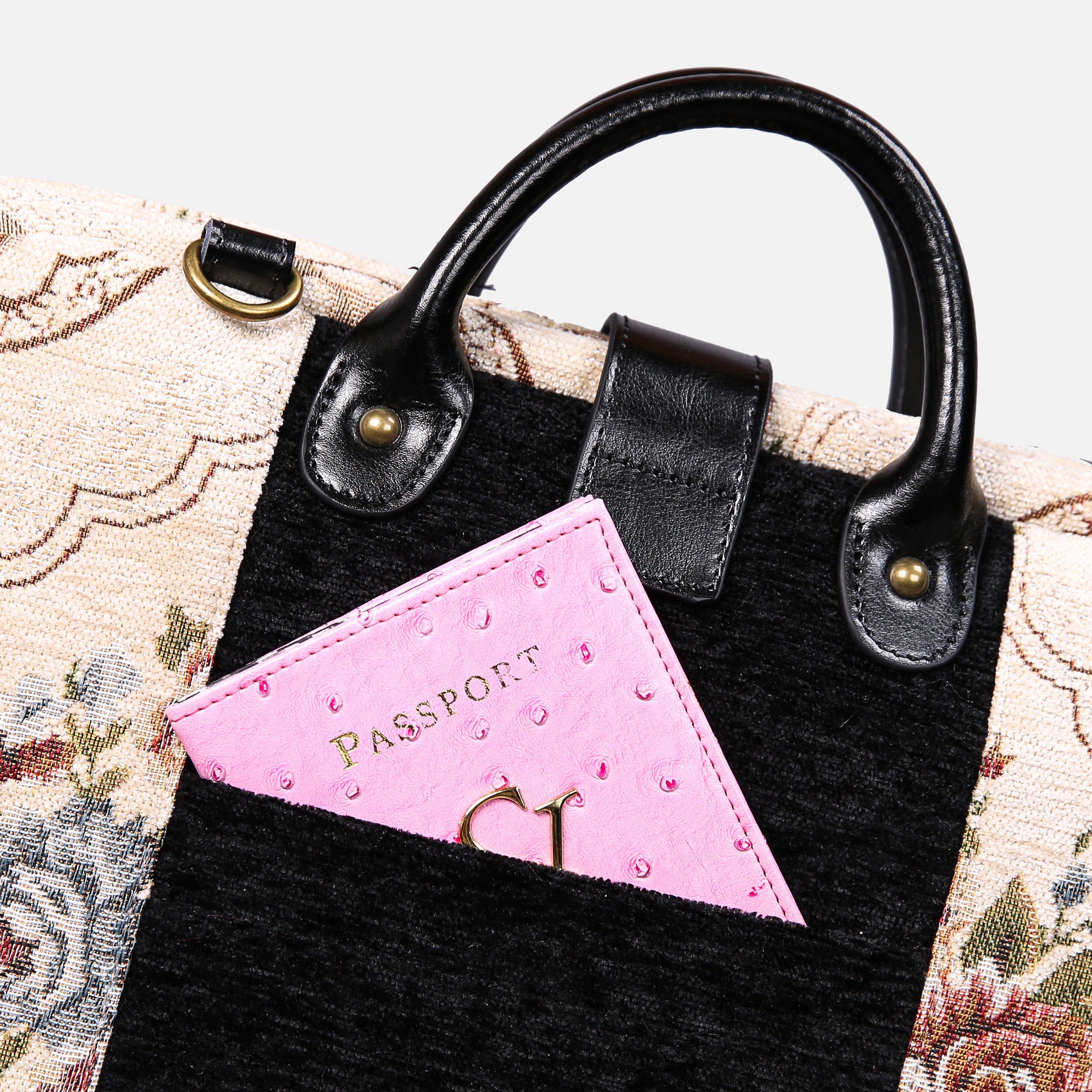 Floral Cream carpet bag MCW Handmade-6