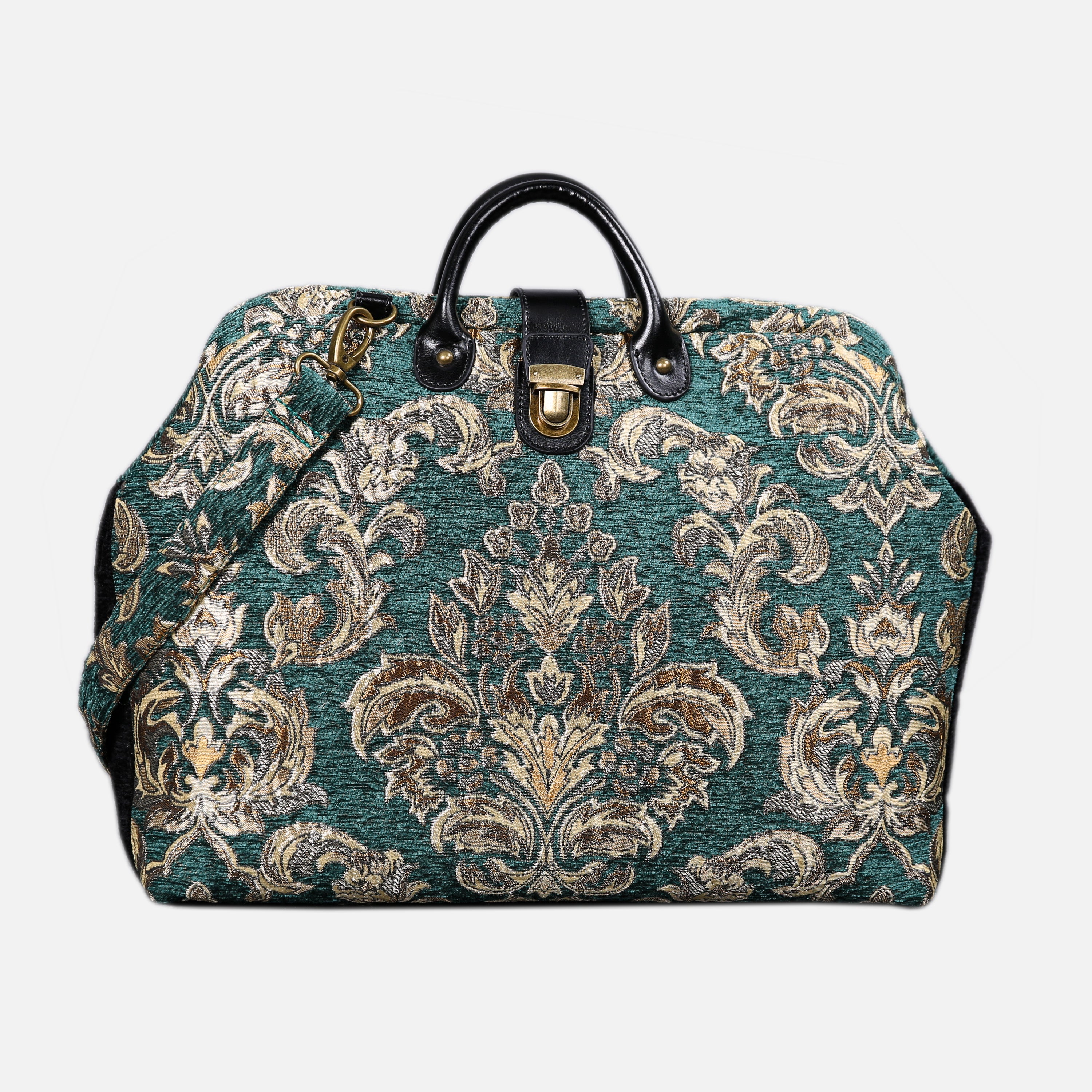 Luxury Damask Blue carpet bag MCW Handmade