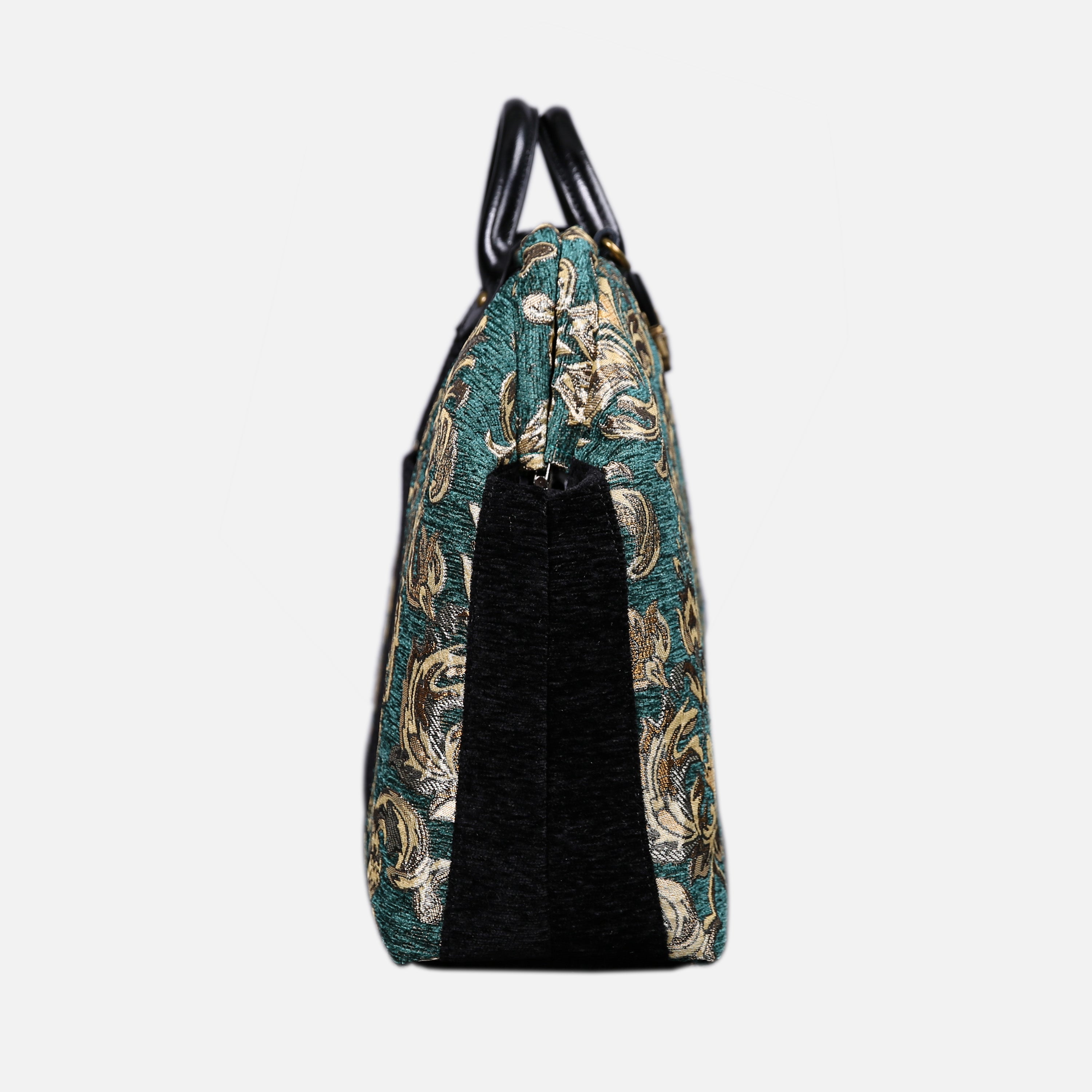 Luxury Damask Blue carpet bag MCW Handmade-2