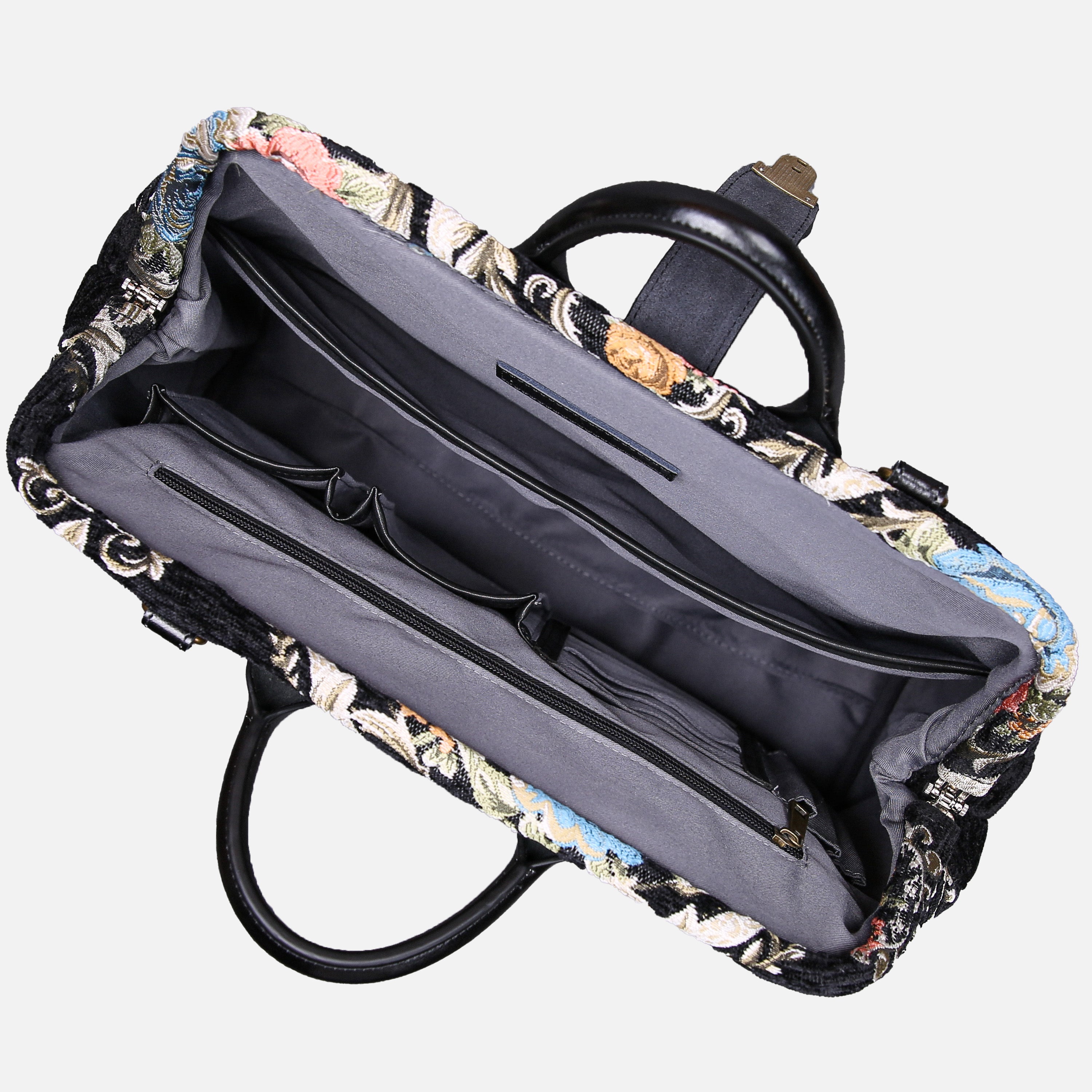 Eternal Elegance Blk carpet bag MCW Handmade-4