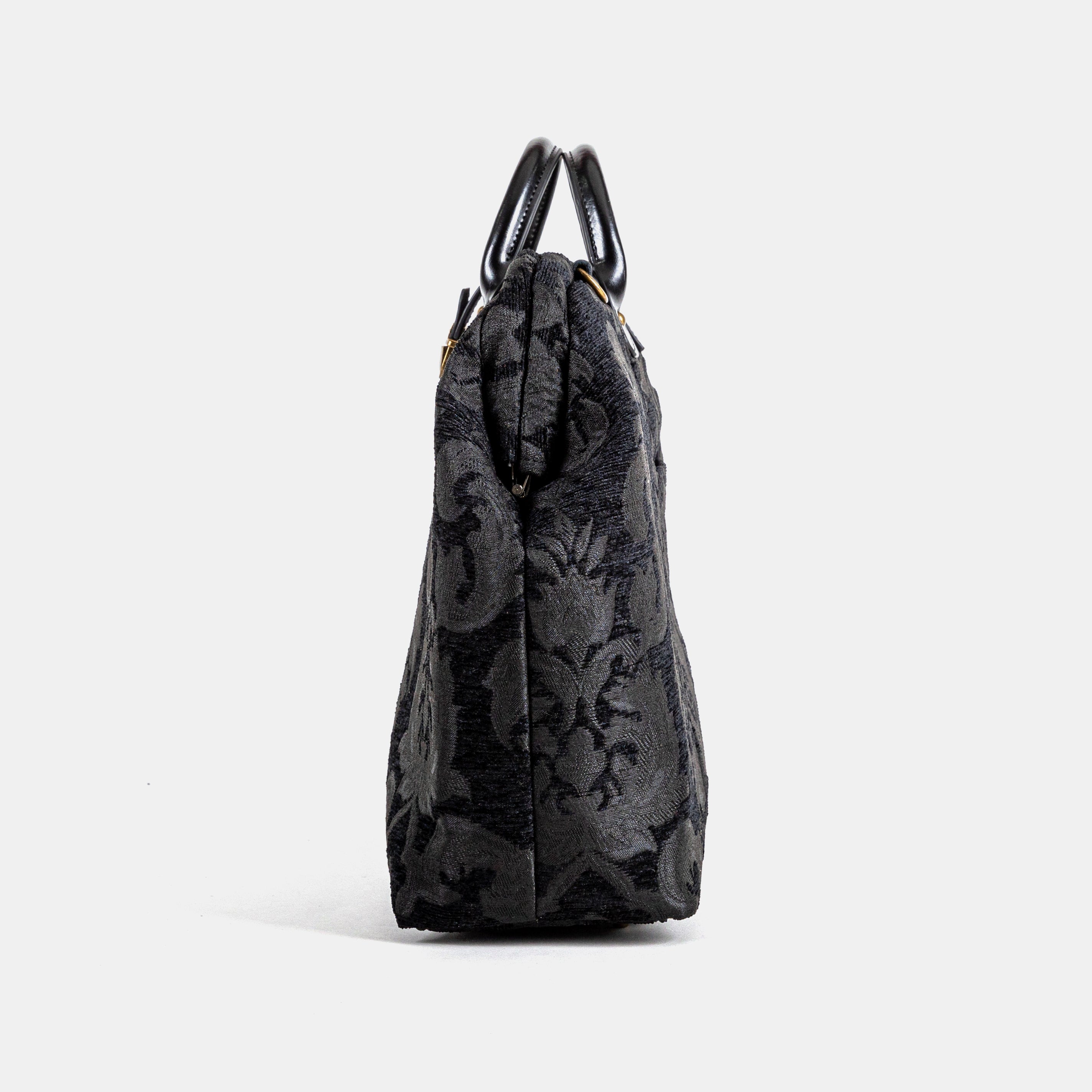Victorian Blossom Black/Black Laptop Work Bag side