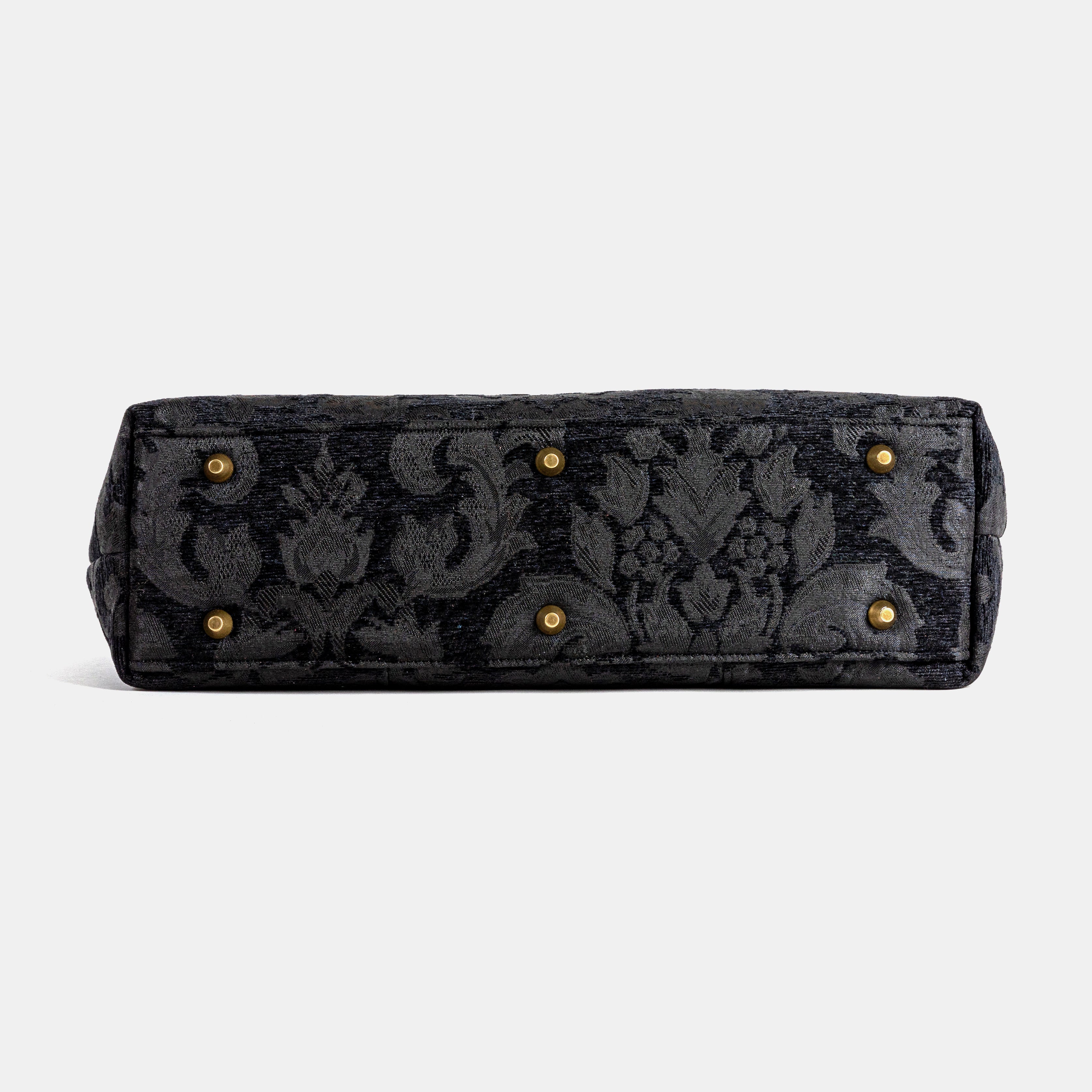 Victorian Blossom Black/Black Laptop Work Bag bottom