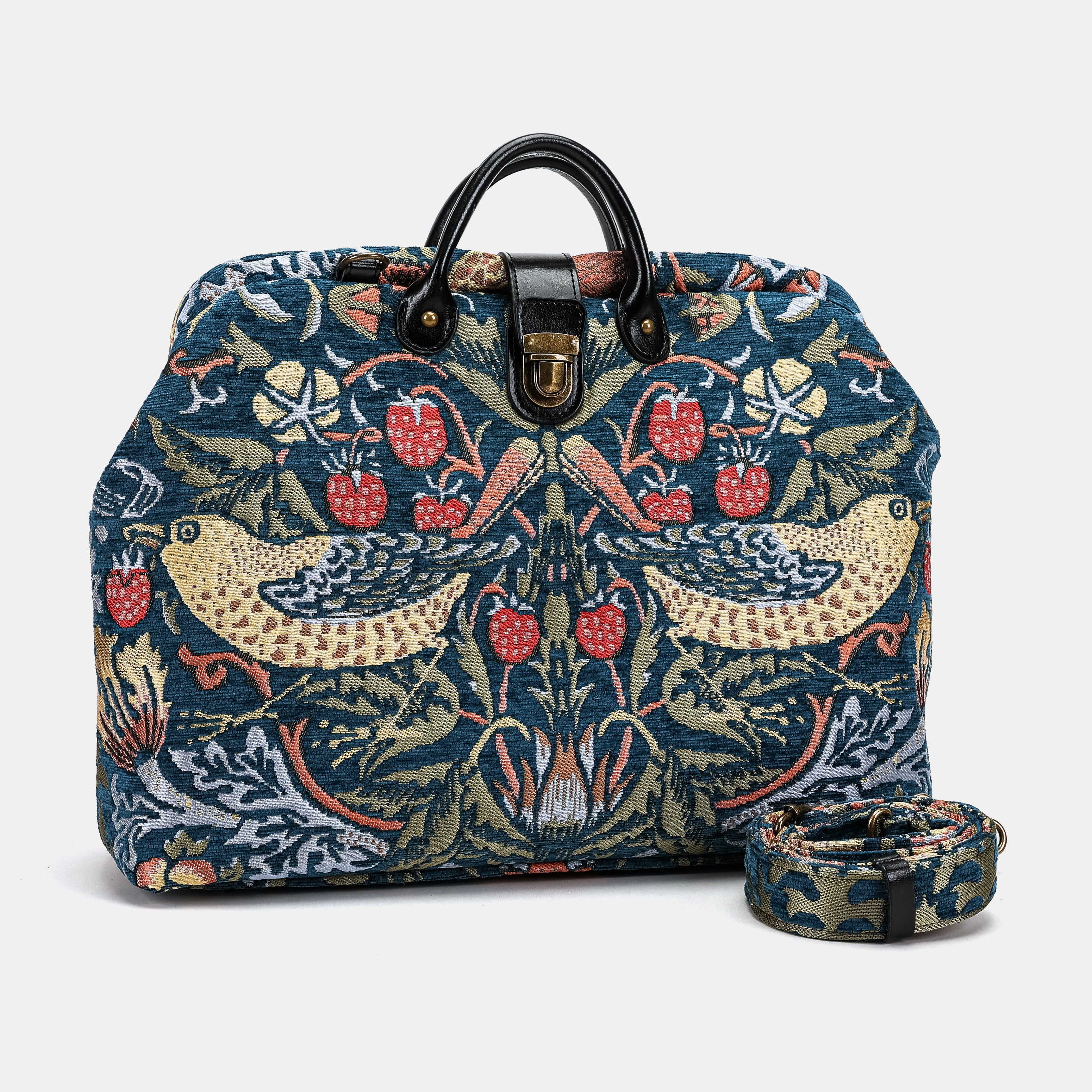 William Morris Strawberry Thief Carpetbag of America-front
