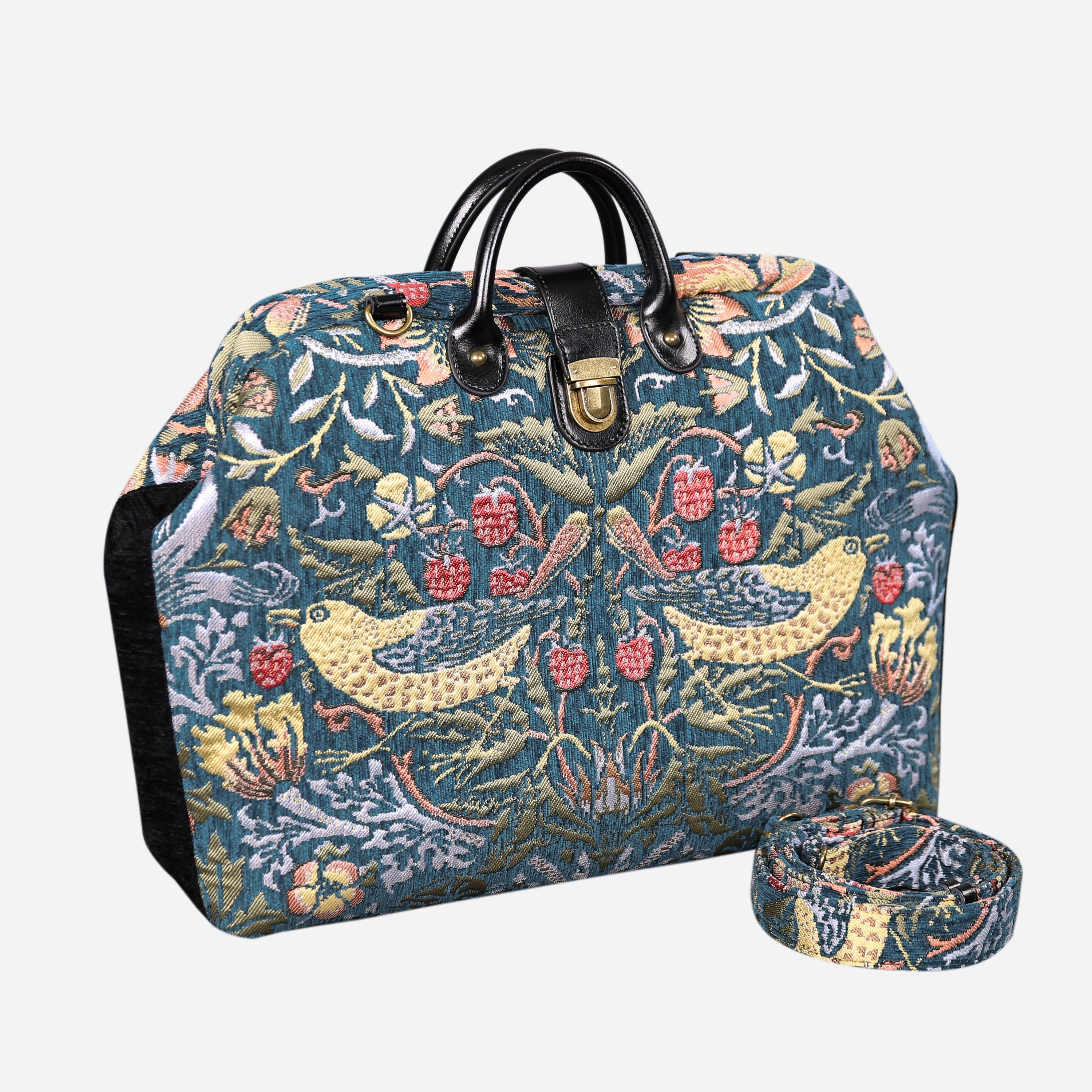 William Morris Strawberry Thief carpet bag MCW Handmade-1