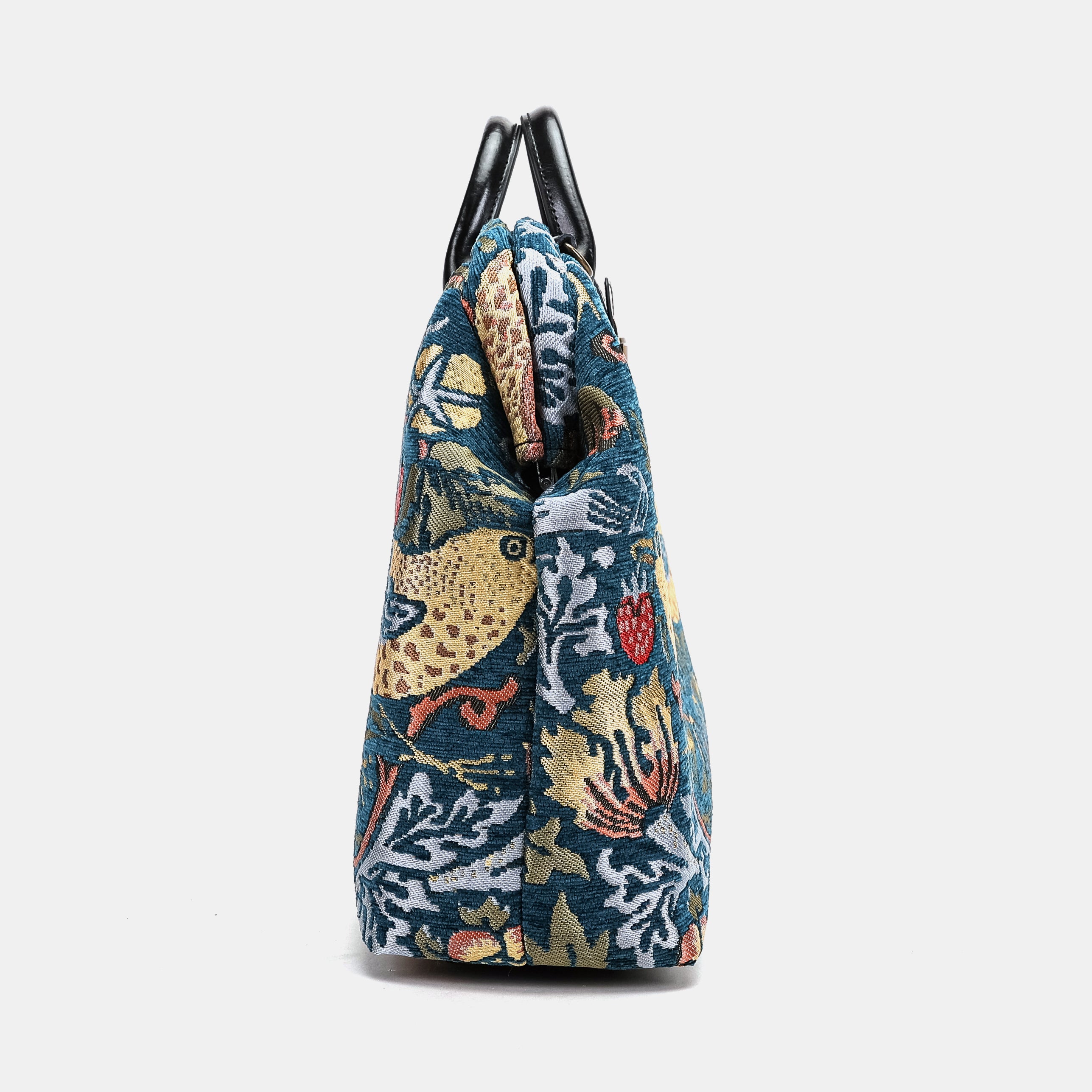 William Morris Strawberry Thief Carpetbag of America-side
