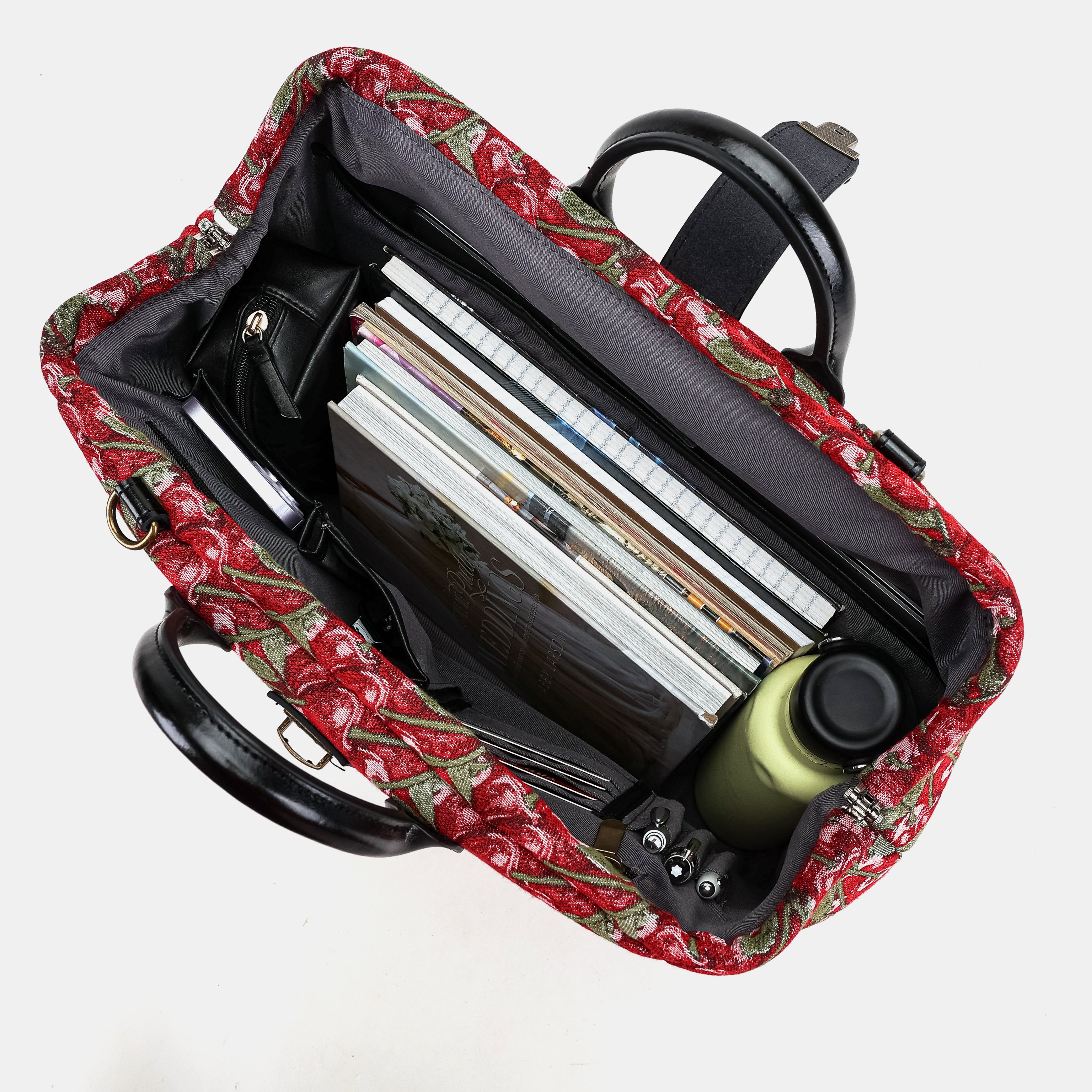 Cherry Cascade Carpetbag of America inside