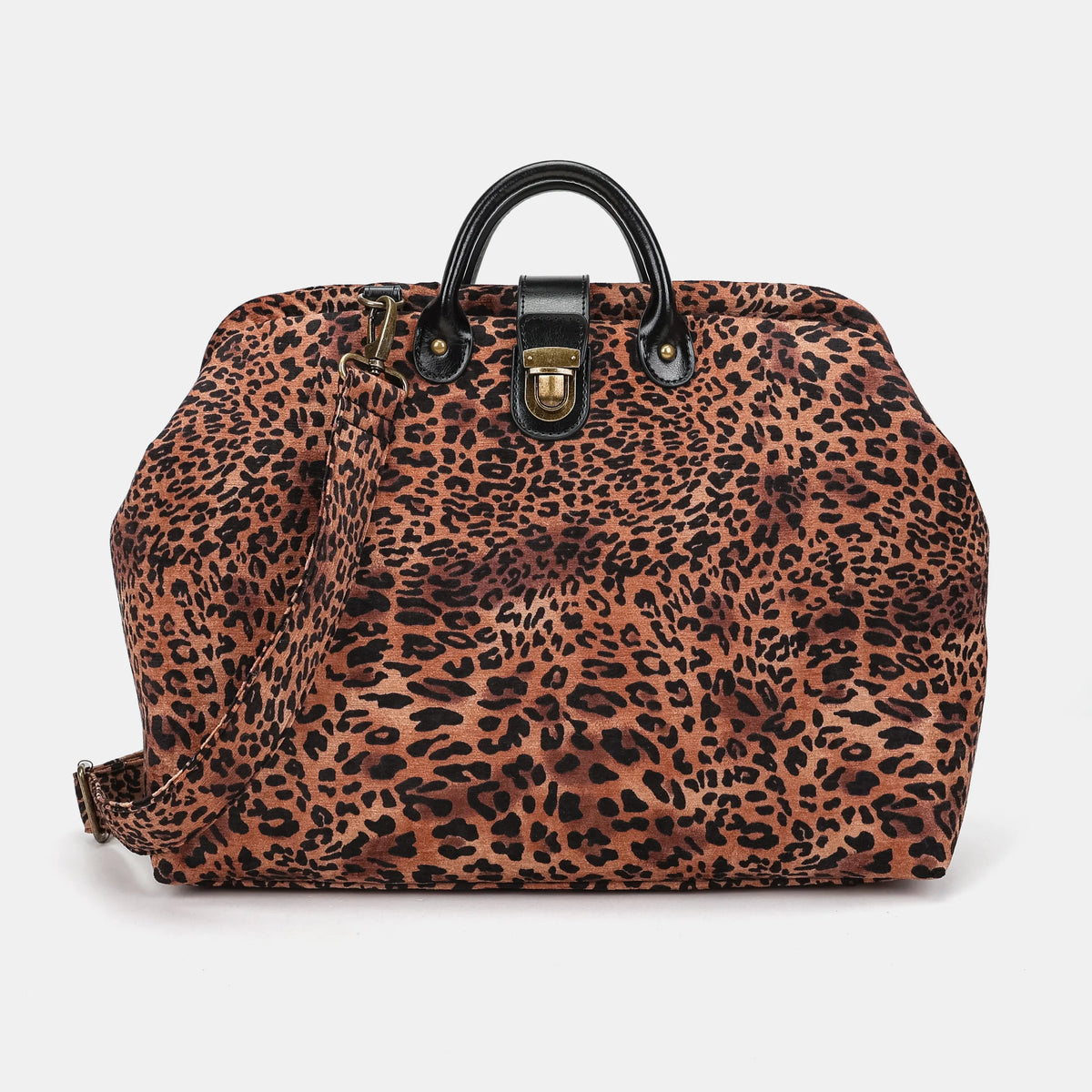 Leopard Classic Laptop Work Bag Carpetbag of America main