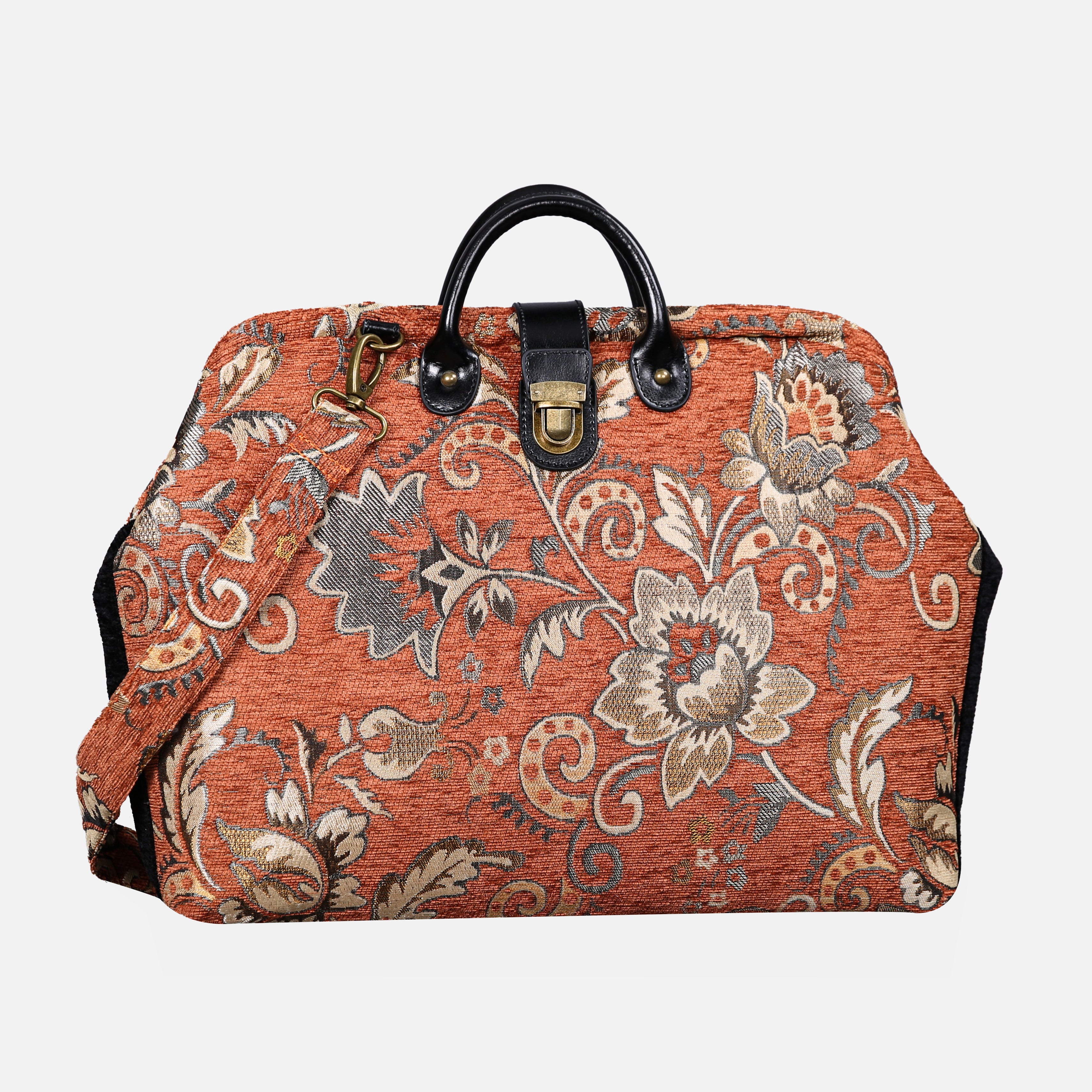 Paisley Orange carpet bag MCW Handmade