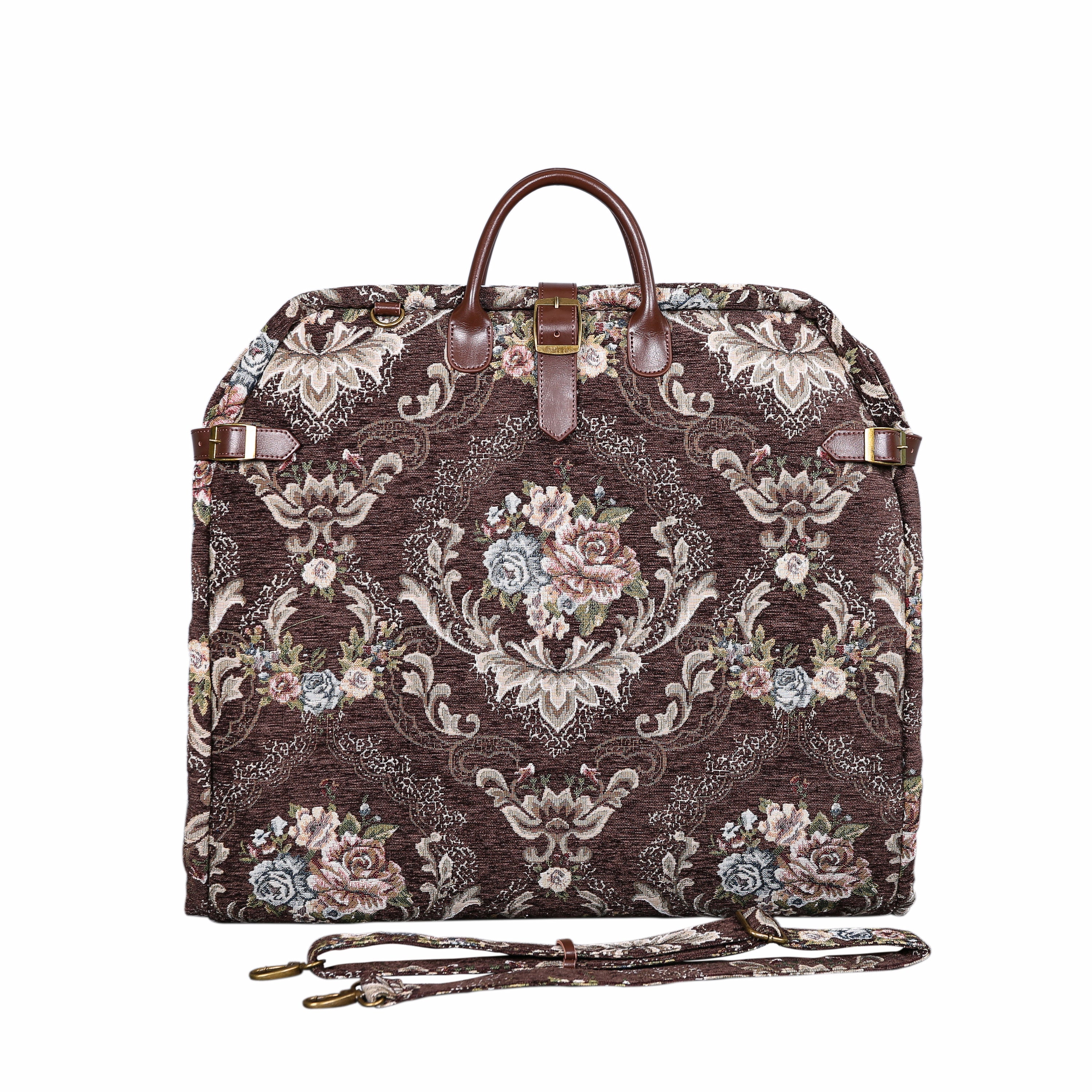Floral Brown Carpet Garment Bag carpet bag MCW Handmade