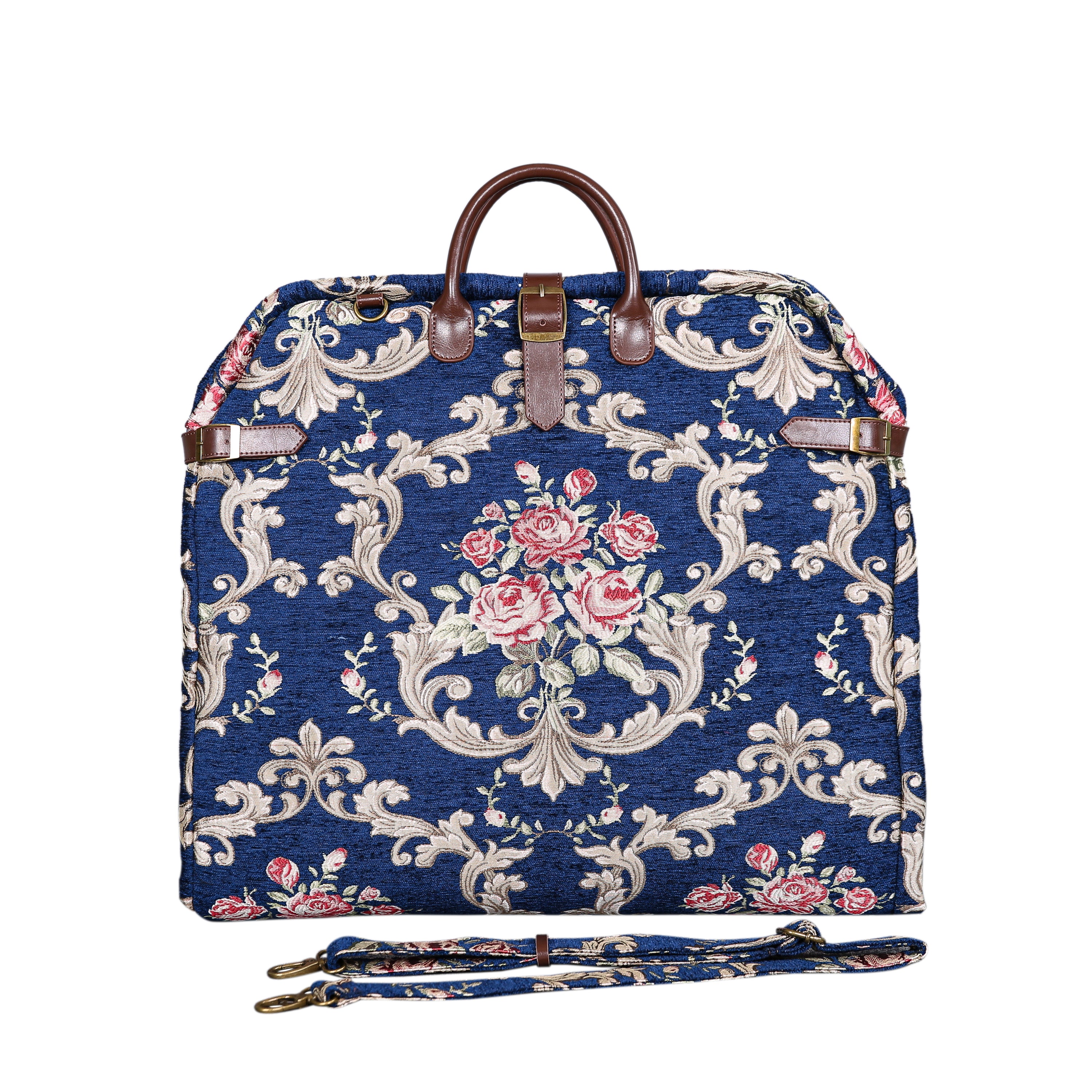 Luxury Damask Blue Carpet Garment Bag carpet bag MCW Handmade