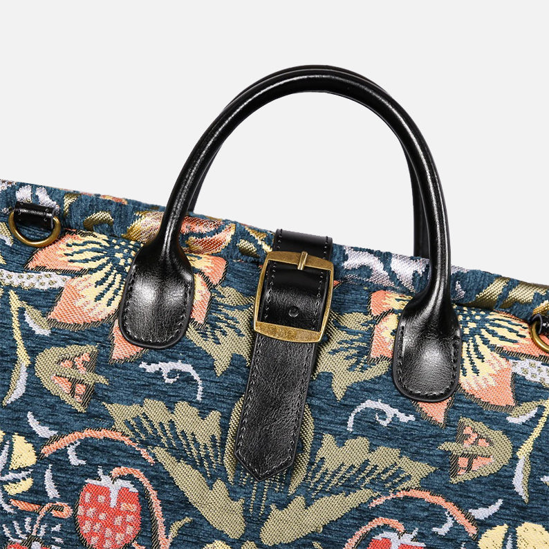 William Morris Strawberry Thief Carpet Garment Bag carpet bag MCW Handmade-9