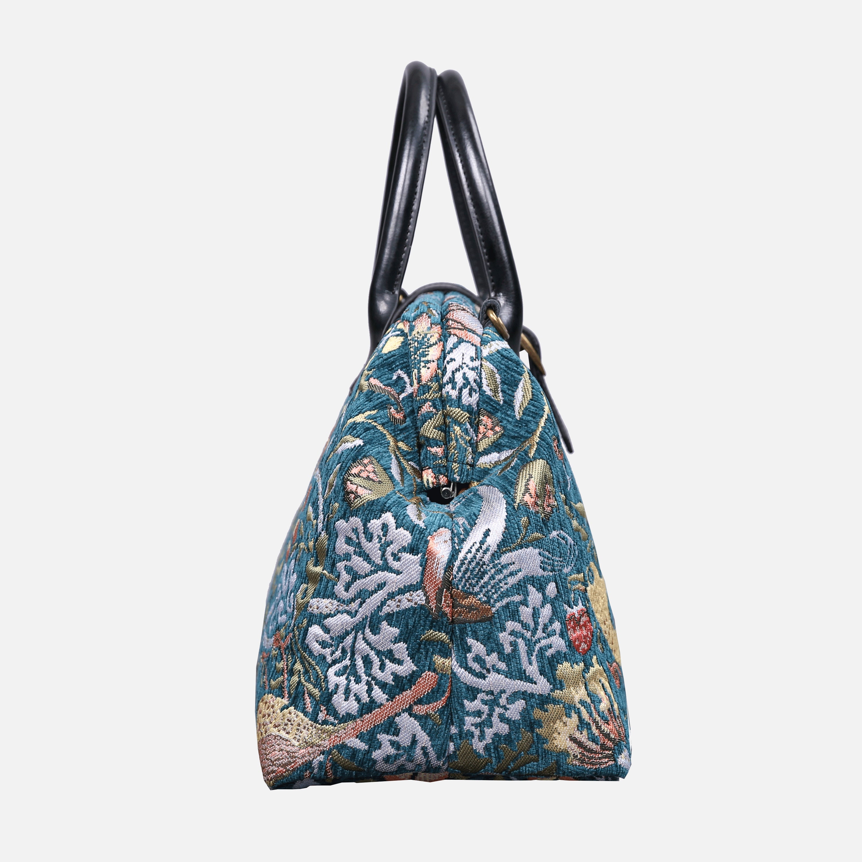 William Morris Strawberry Thief Carpet Handbag Purse carpet bag MCW Handmade-3