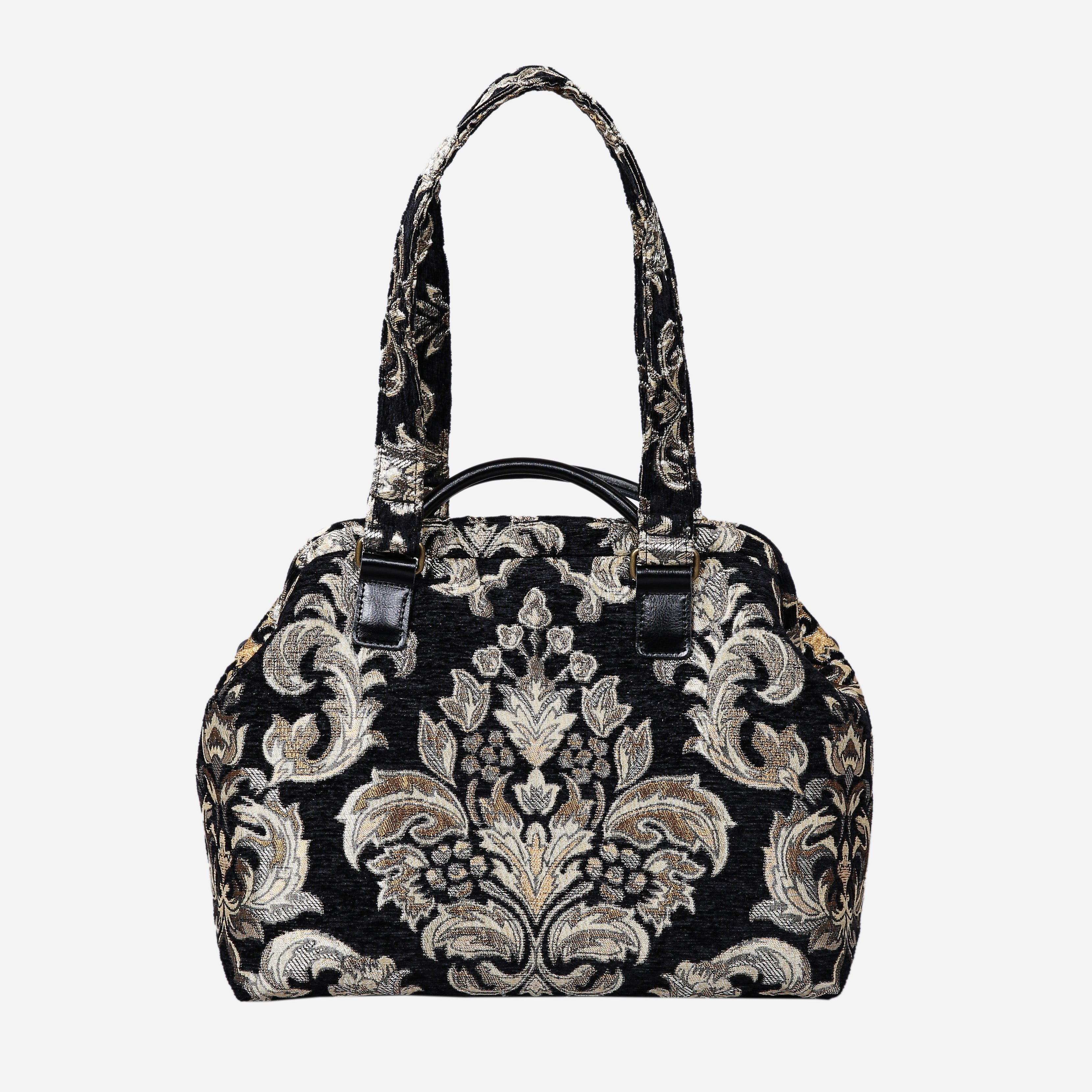 VB Blk-Gold Knitting Project Bag  MCW Handmade-5
