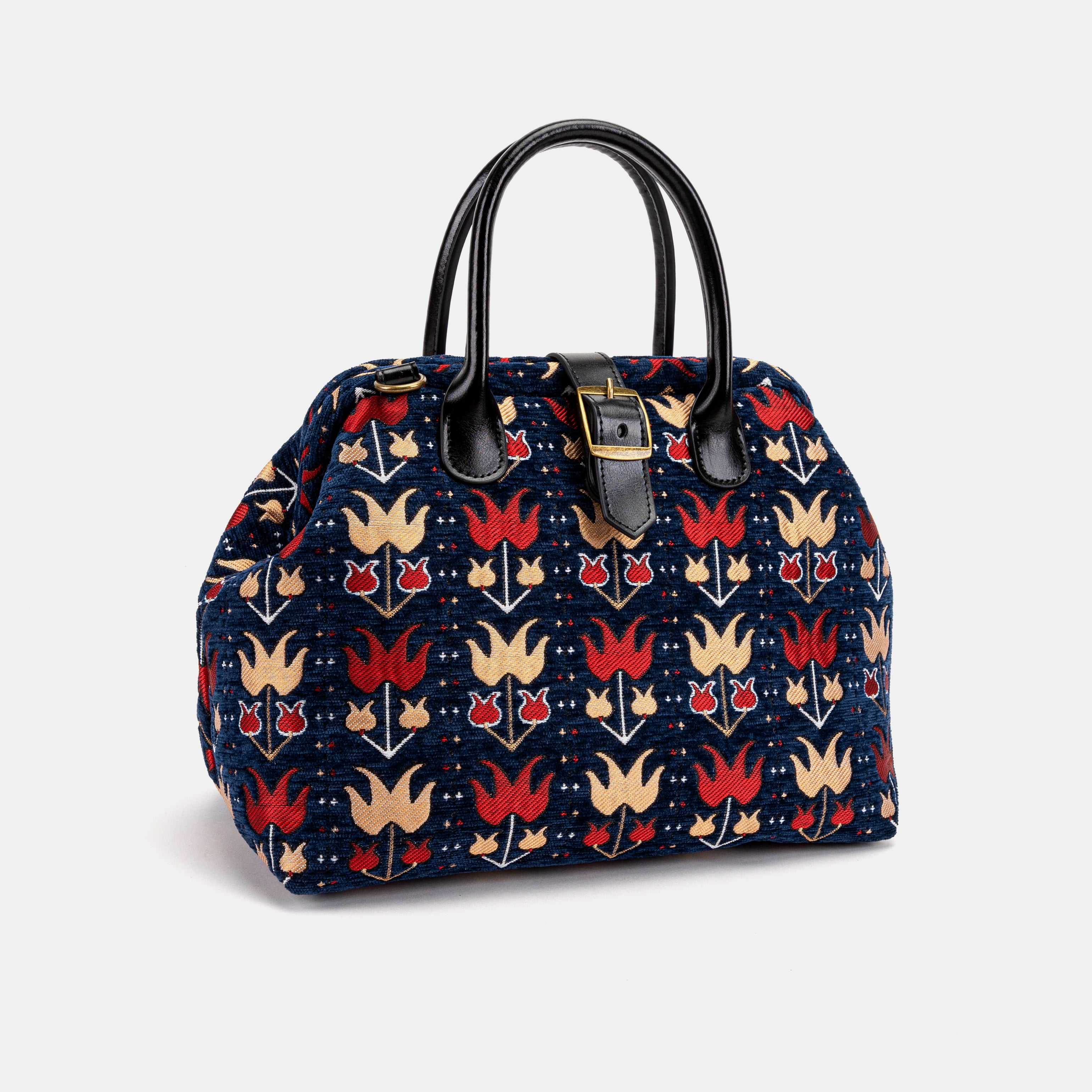 Opium Poppy Carpet Handbag Purse of America front side