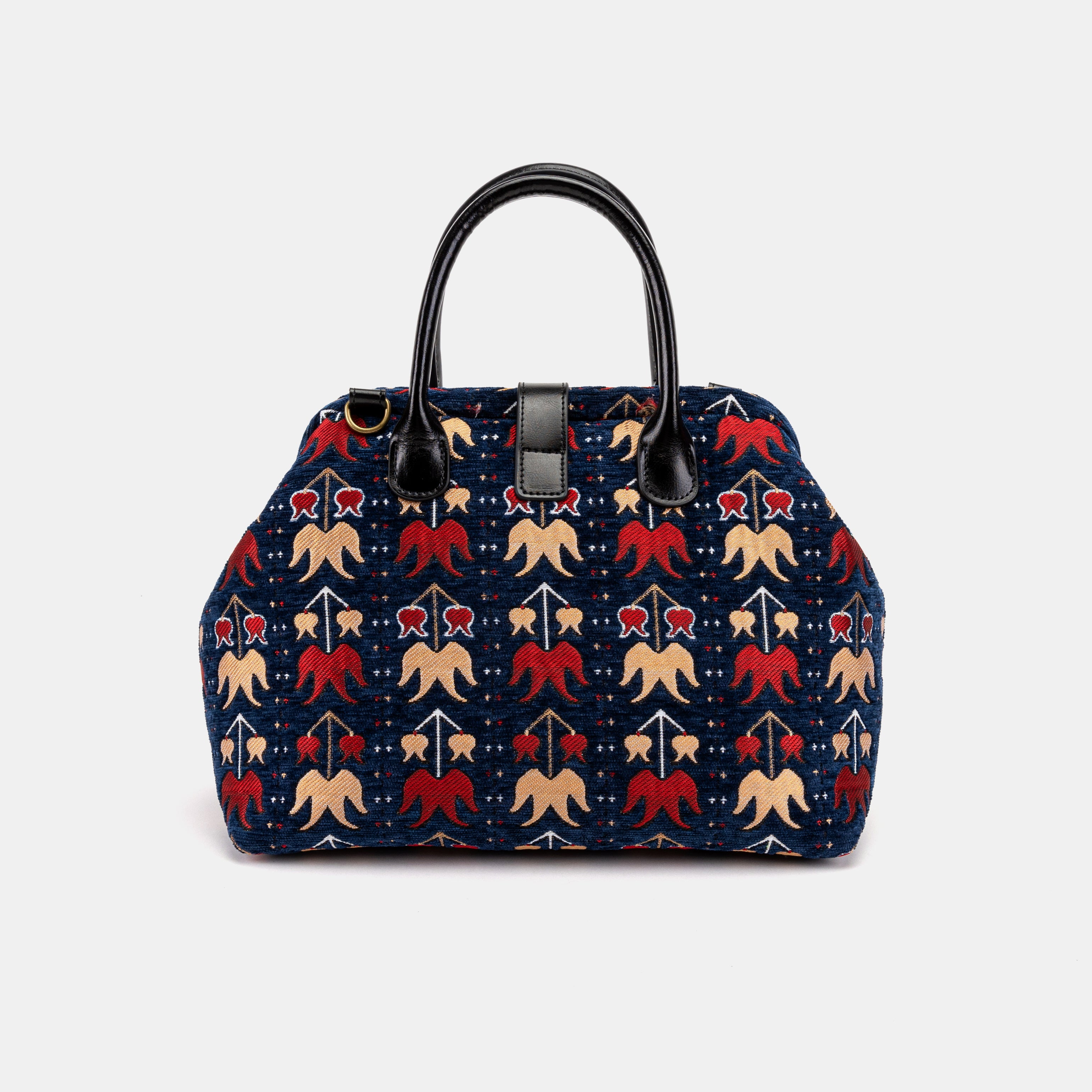 Opium Poppy Carpet Handbag Purse of America back