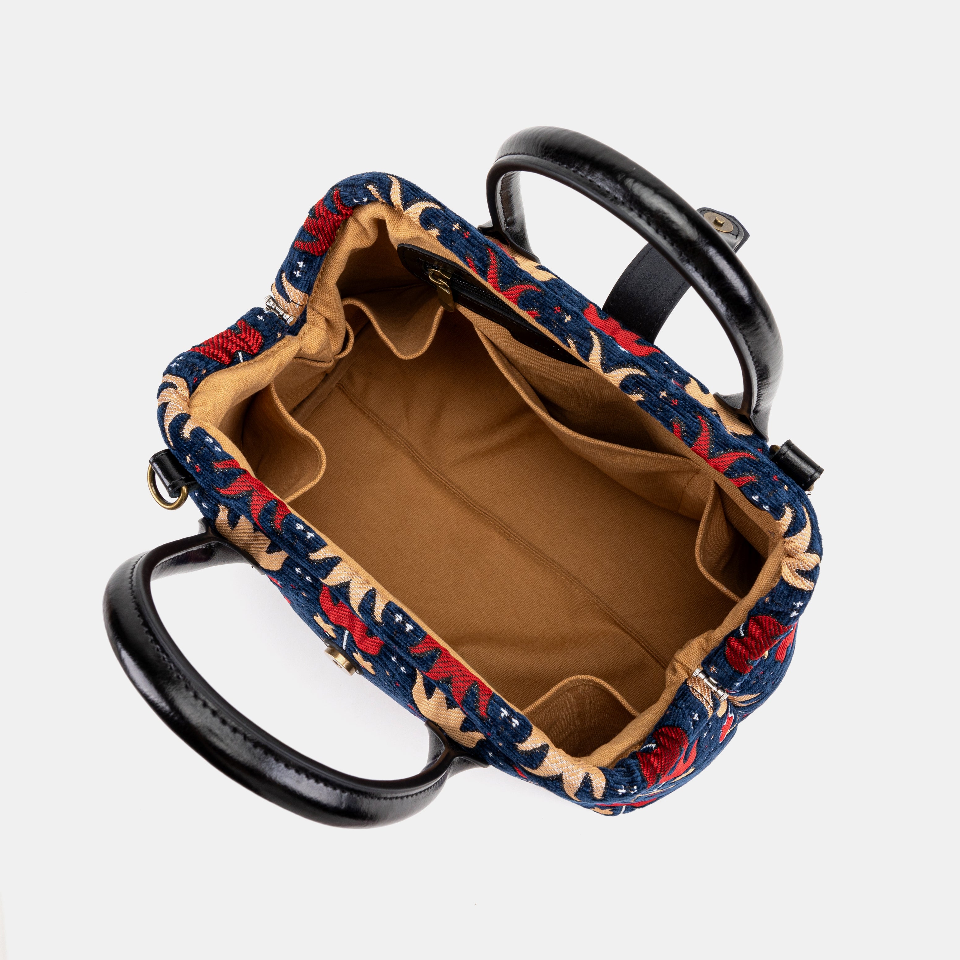 Opium Poppy Carpet Handbag Purse of America inside