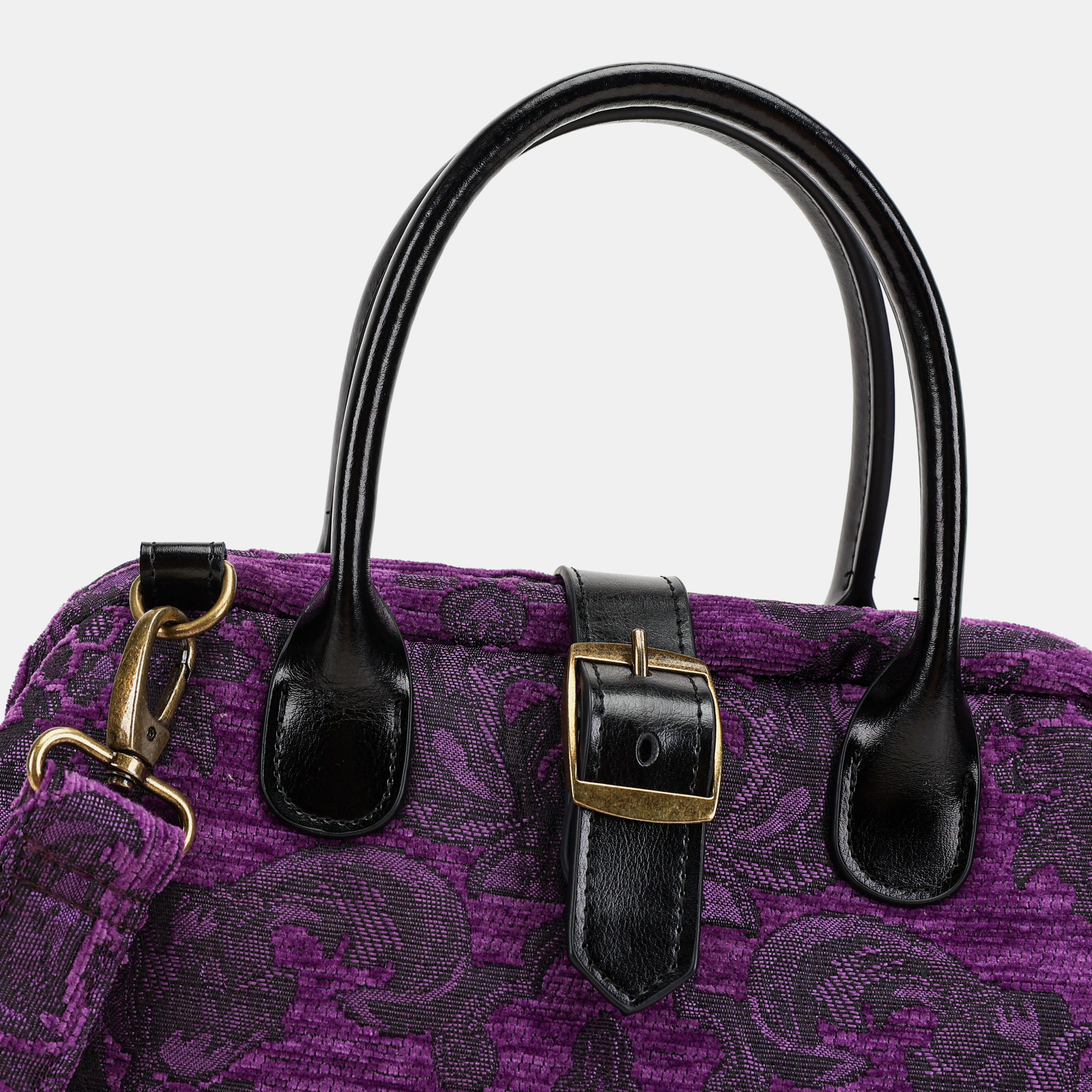 Victorian Blossom Purple Carpet Handbag Purse detail