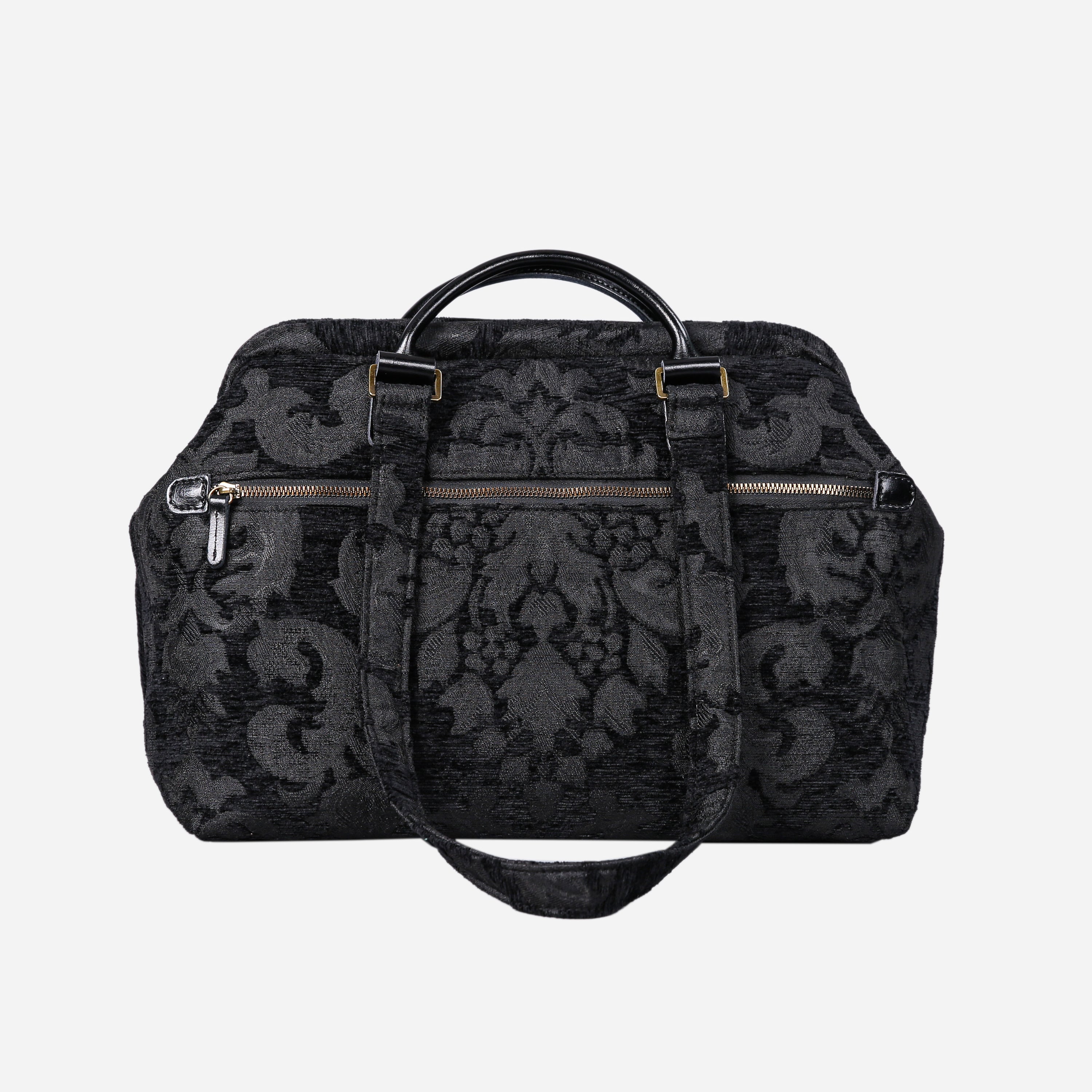 Victorian Blossom BLK/BLK Knitting Project Bag  MCW Handmade-5