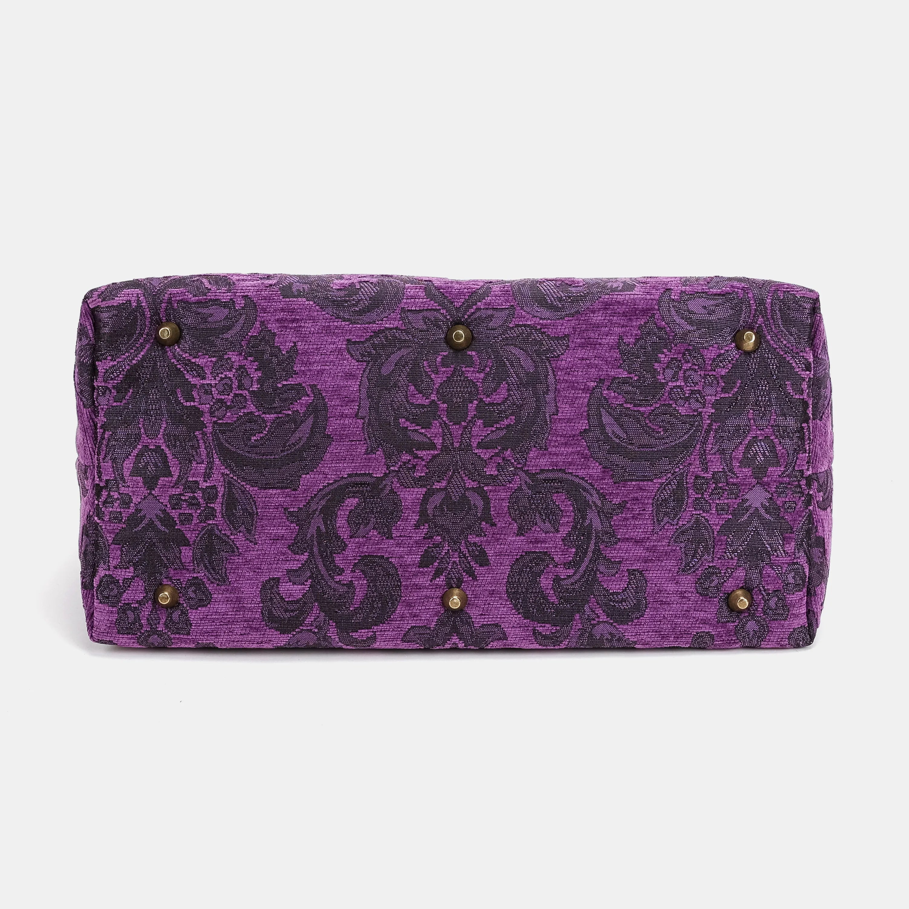 Victorian Blossom Purple Knitting Project Bag of America-bottom