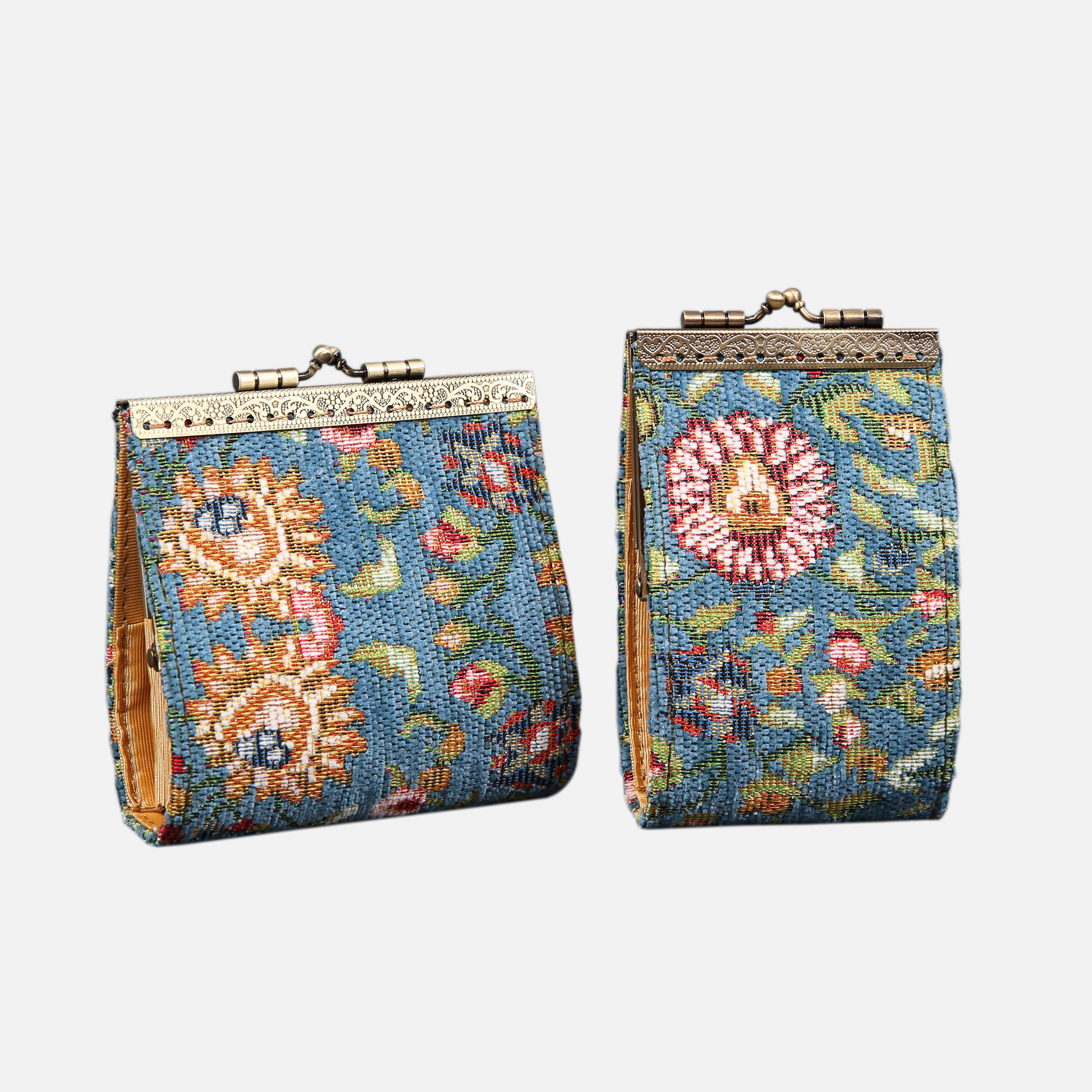 Oriental Light Blue Card Wallet MCW Handmade