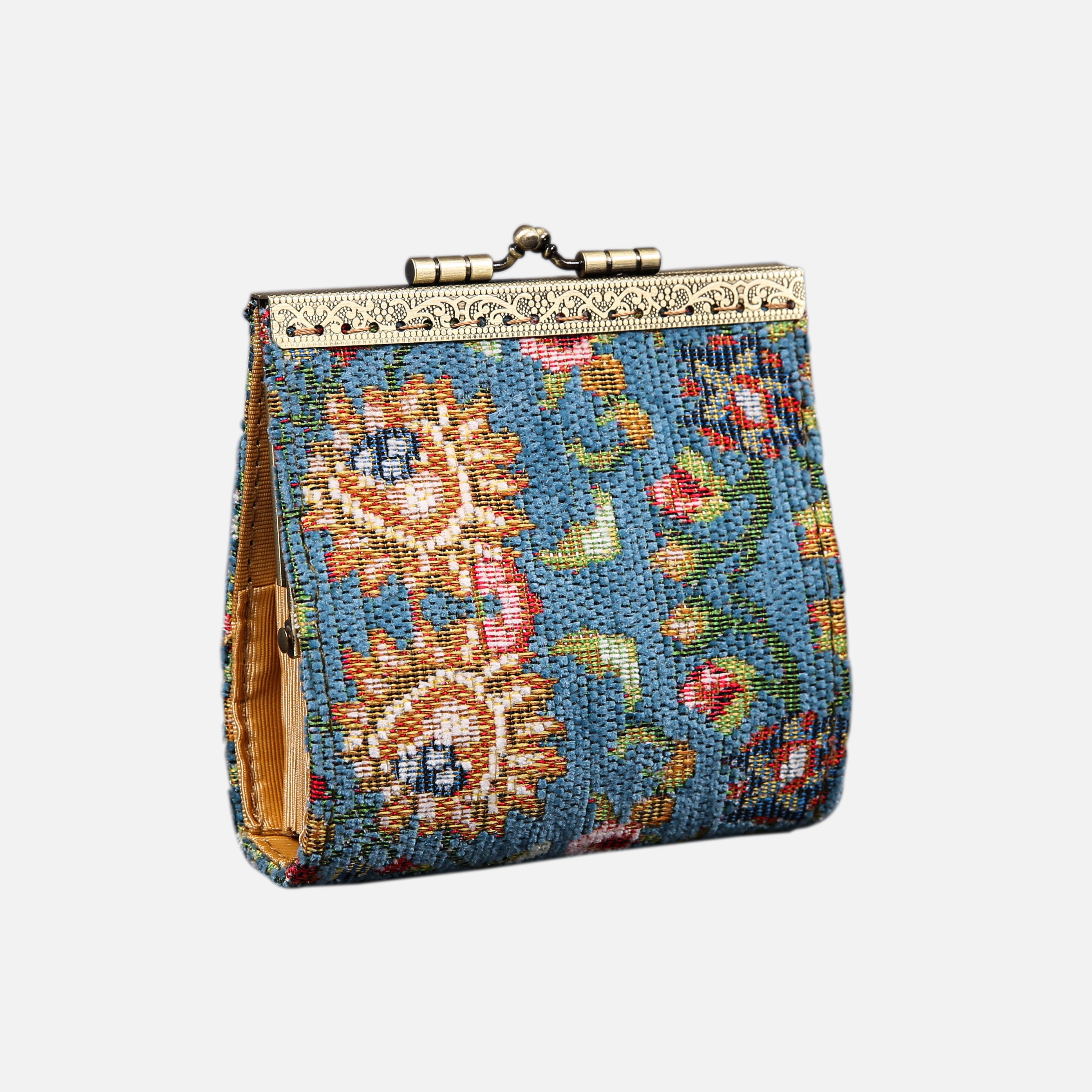 Oriental Light Blue Card Wallet MCW Handmade-1