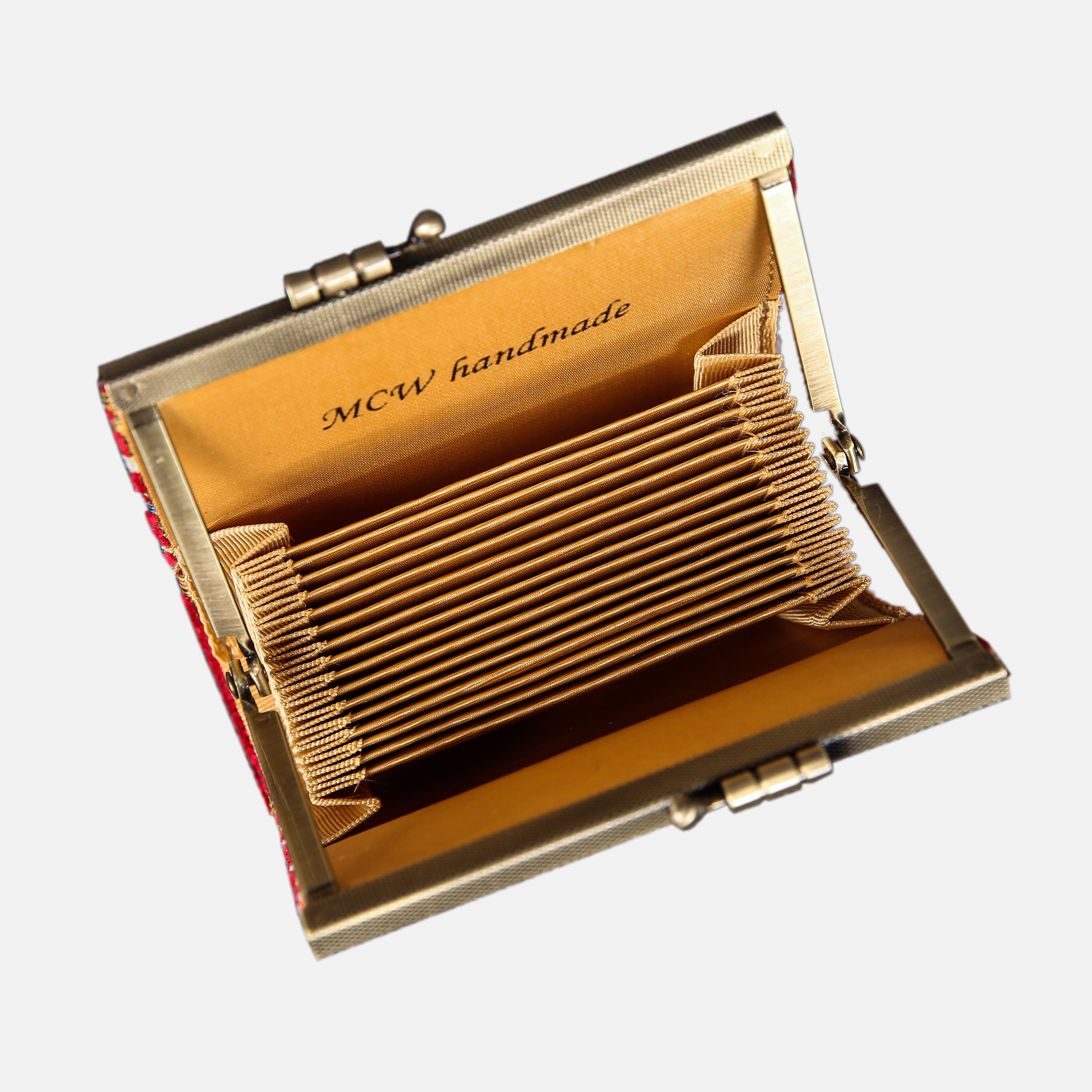 Oriental Red Card Wallet MCW Handmade-3