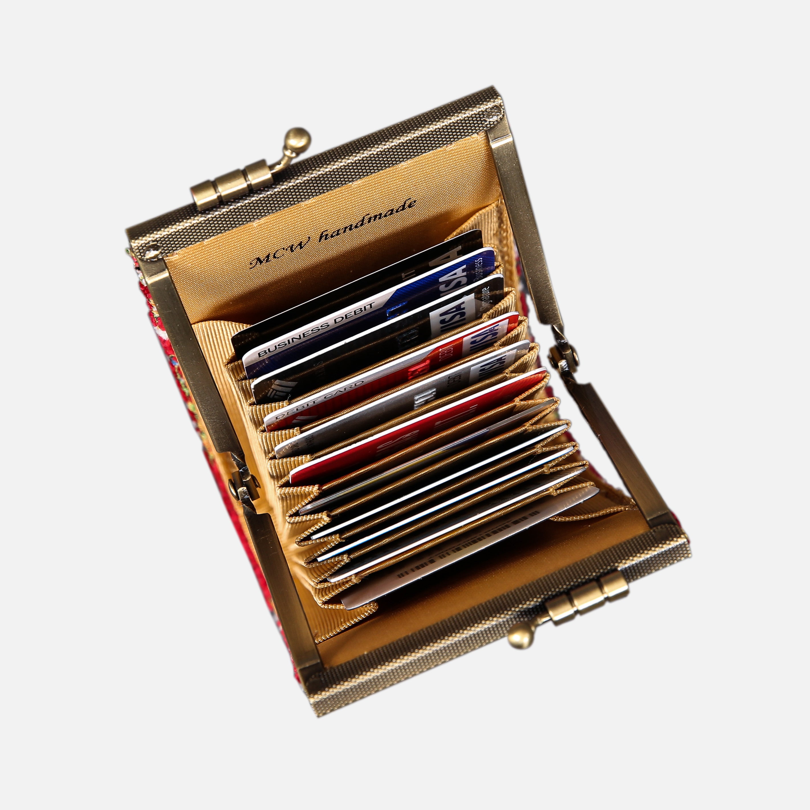 Oriental Red Card Wallet MCW Handmade-6